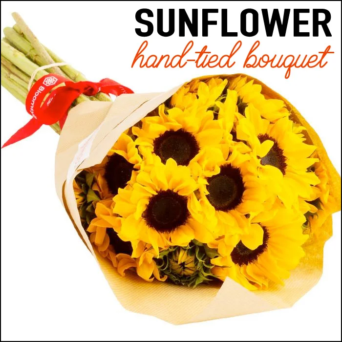 Hand-tied Sunflower Bouquet from Wholesale Flowers
