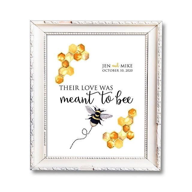 Loved creating this &ldquo;Meant to Bee in Love&rdquo; 🐝 sign yesterday for an upcoming October wedding. It gives me promise that weddings will be happening as they are meant to be with family + friends surrounding the couple as they say &ldquo;I Do