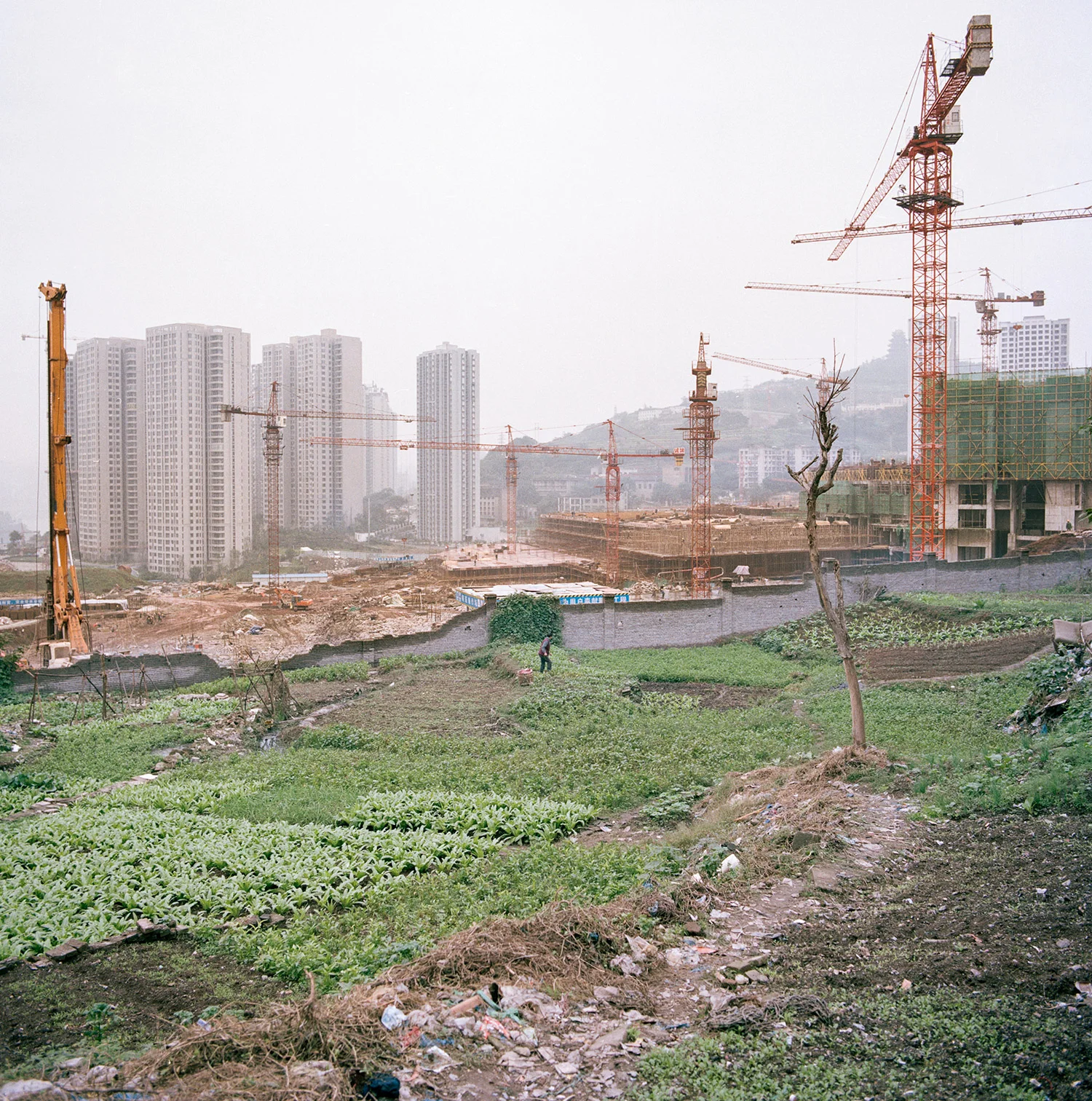 One of the many walls of china | between fast urbanisation and its population trying to catch up.