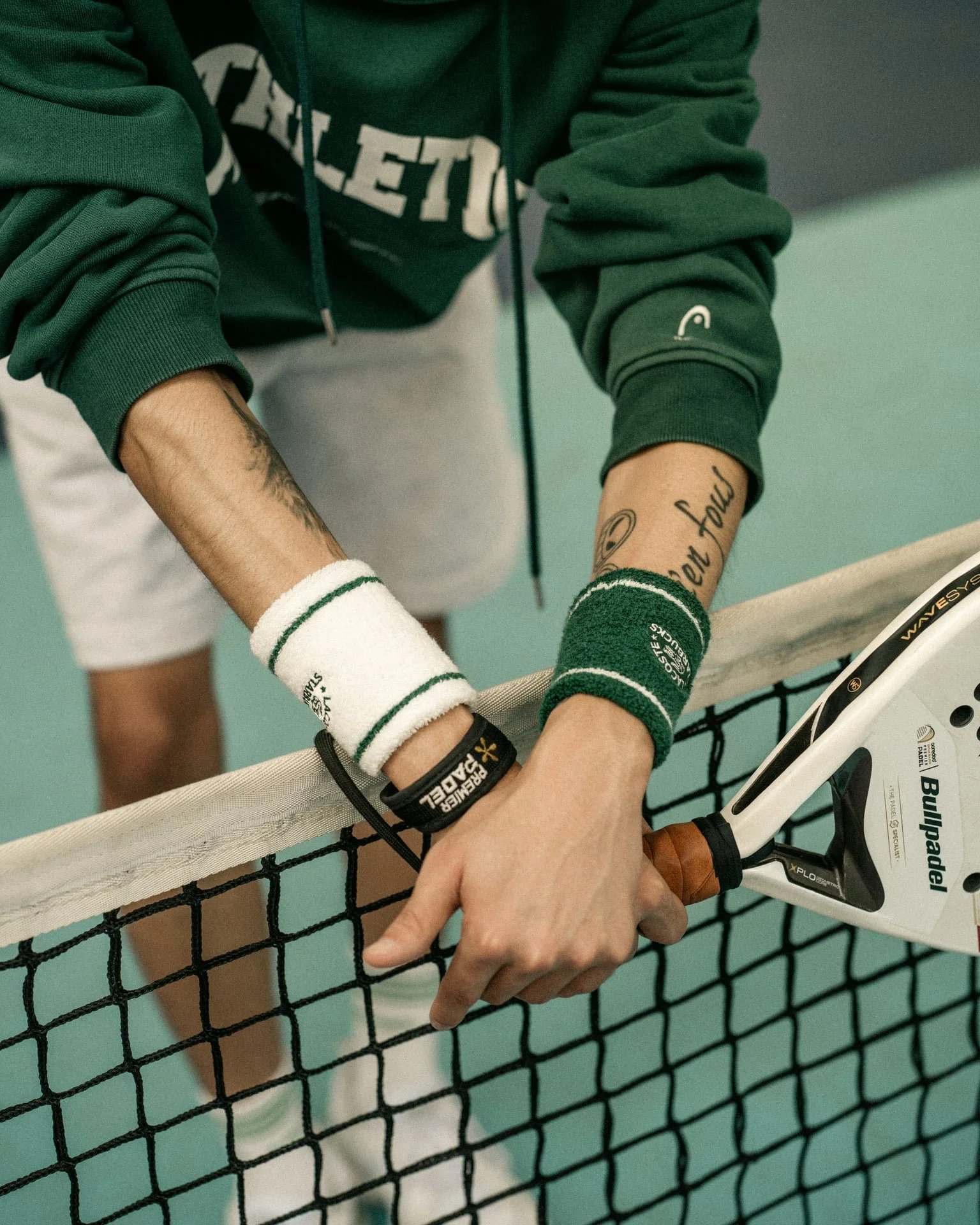 Commercial sport photographer Seoul — padel detail wristband net Korea