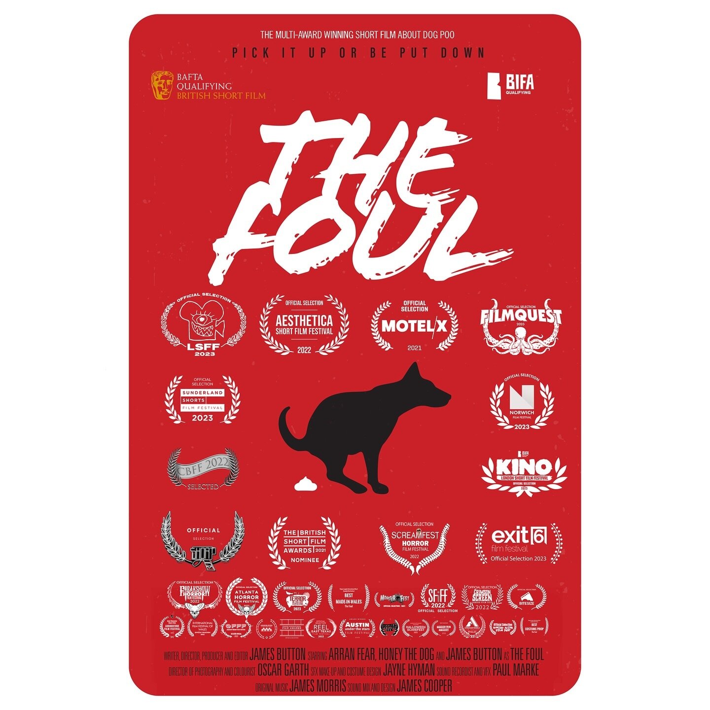 THE FOUL has also finished its fun quest across worldwide film festivals spreading the word about how important it is to pick up after your dog&hellip;or else 💩 

It plopped its last at the mad @filmquest in Utah last month then @norwichfilmfestival