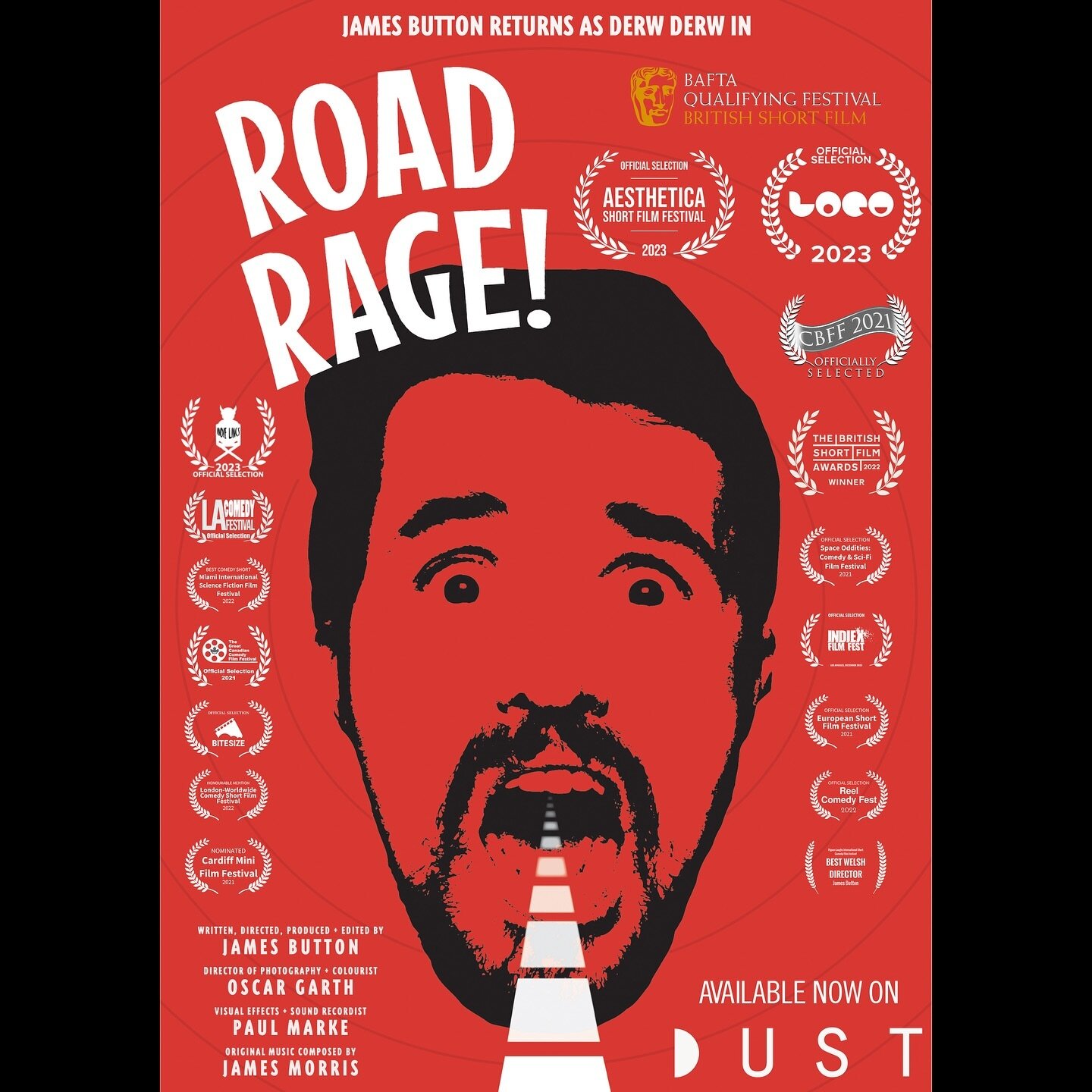 ROAD RAGE! has finally finished its mad roadtrip across film festivals both home and away! When the 3 of us (all cast and production crew) were up a mountain in Wales just a few days before lockdown filming this nonsense we didn&rsquo;t really expect