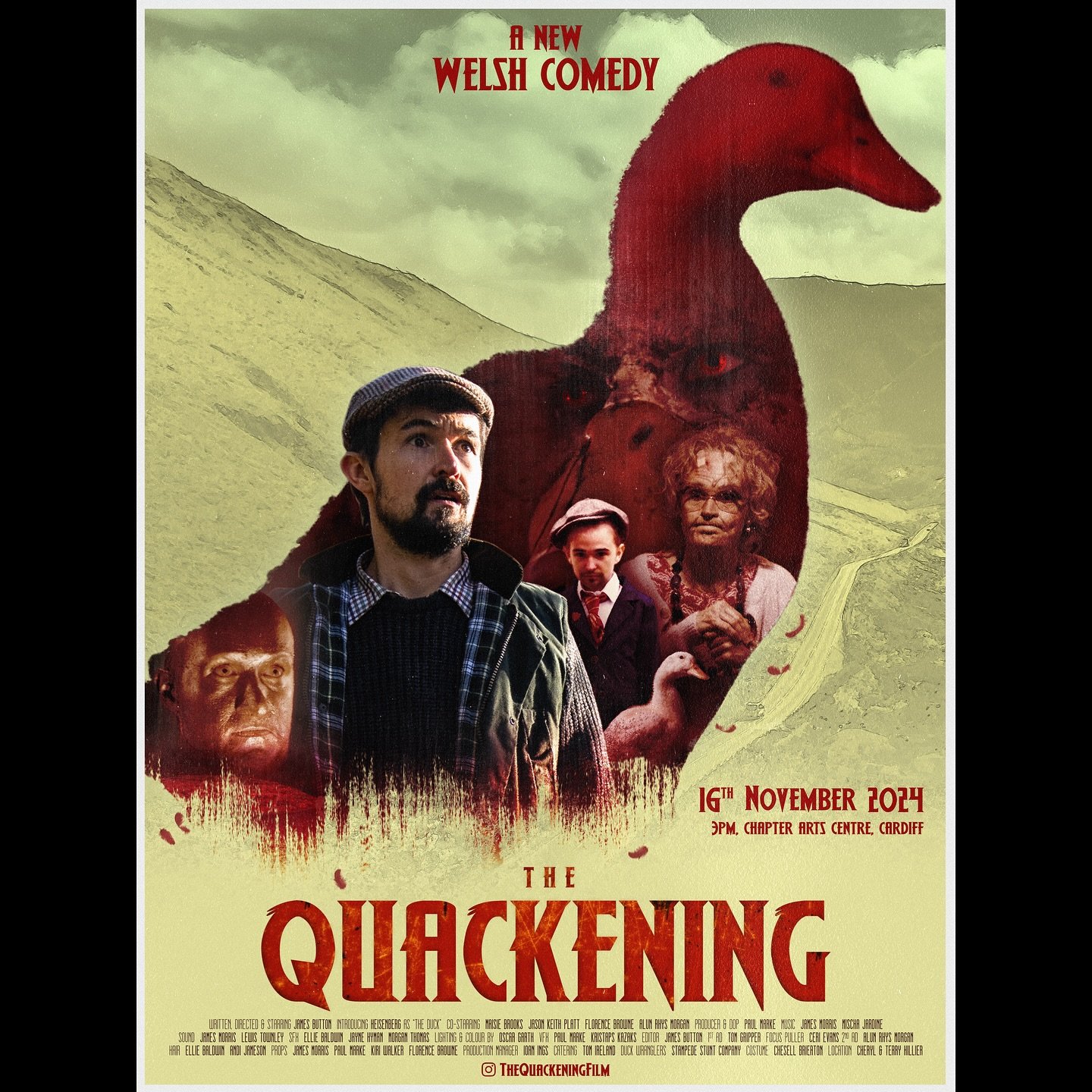 @thequackeningfilm premieres 2 months today! So it was about time a poster waddled onto your feeds. With a mad roster of eccentric characters, magical curses and yes, a duck&hellip;this film is our most ambitious yet. Basically a horror comedy featur