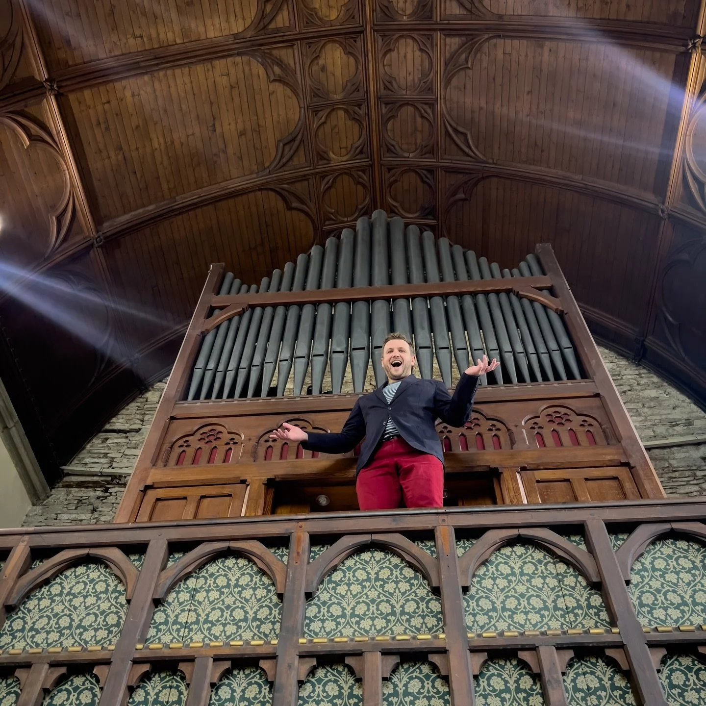 Couldn&rsquo;t think of a better way to spend my birthday this morning than at church&hellip;with composer James Morris and organist Dr Nigel Browne! 🥰🙌🥳We&rsquo;re back recording big organs again for another short film! (Going to have to work one