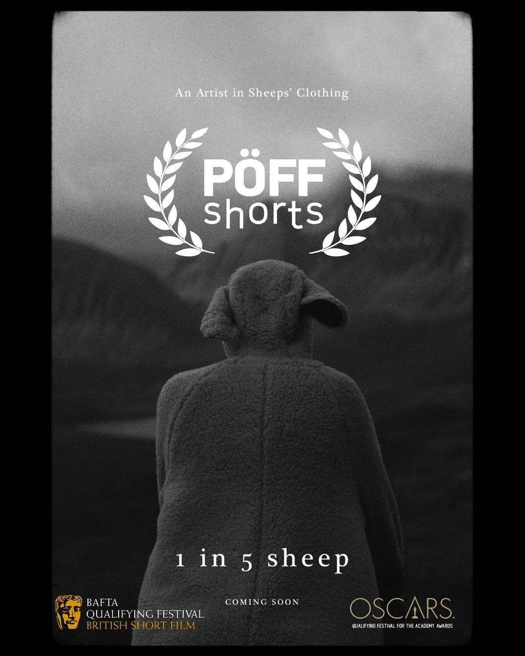 1 In 5 Sheep&hellip;that arty art film shot on arty 16mm film about that time I went arty and became a sheep&hellip;is going arty in arty Europe! 🐑🎞️ It is screening at the @theacademy and @bafta qualifying @tallinnblacknightsff &lsquo;s @poffshort