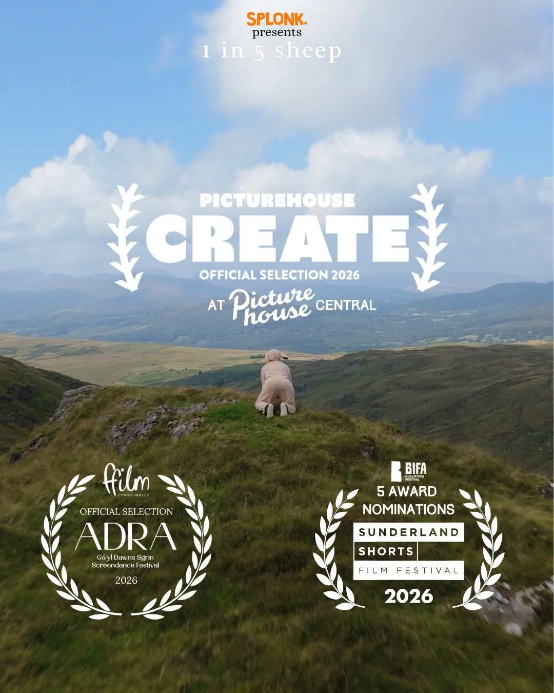 Go on then! Quick festival screening roundup for two shorts from @splonkcomedy 1year on and still bugga going 🩳

🐑 1 IN 5 SHEEP 🐑 
This is a biggie&hellip;
-1 of 10 shorts shortlisted for @picturehouses Create competition, screening at the one and