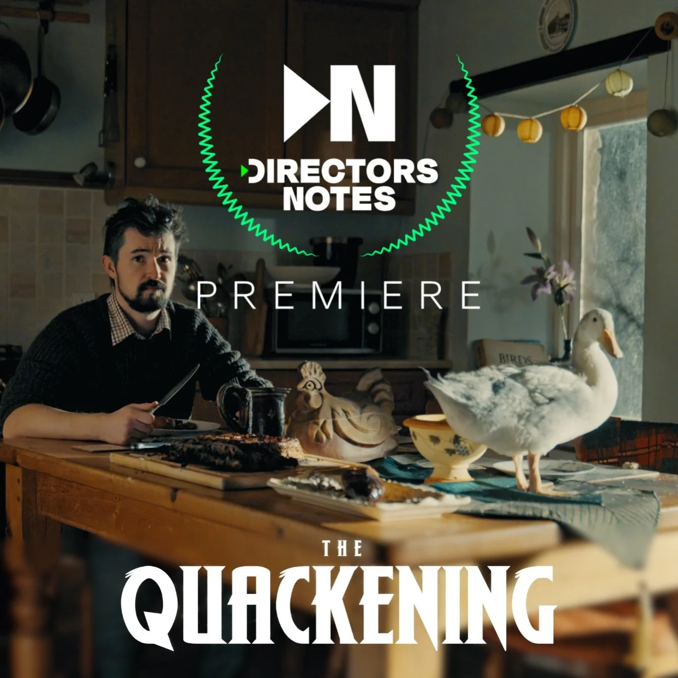 QUACK?! The Quackening is having its online premiere on @directorsnotes on JUNE 23rd 🦆

&ldquo;A grumpy Welshman reluctantly goes to visit his grandmother and ends up having to save her (and the bugga world) from a demonic duck&rdquo;.

Our ultimate