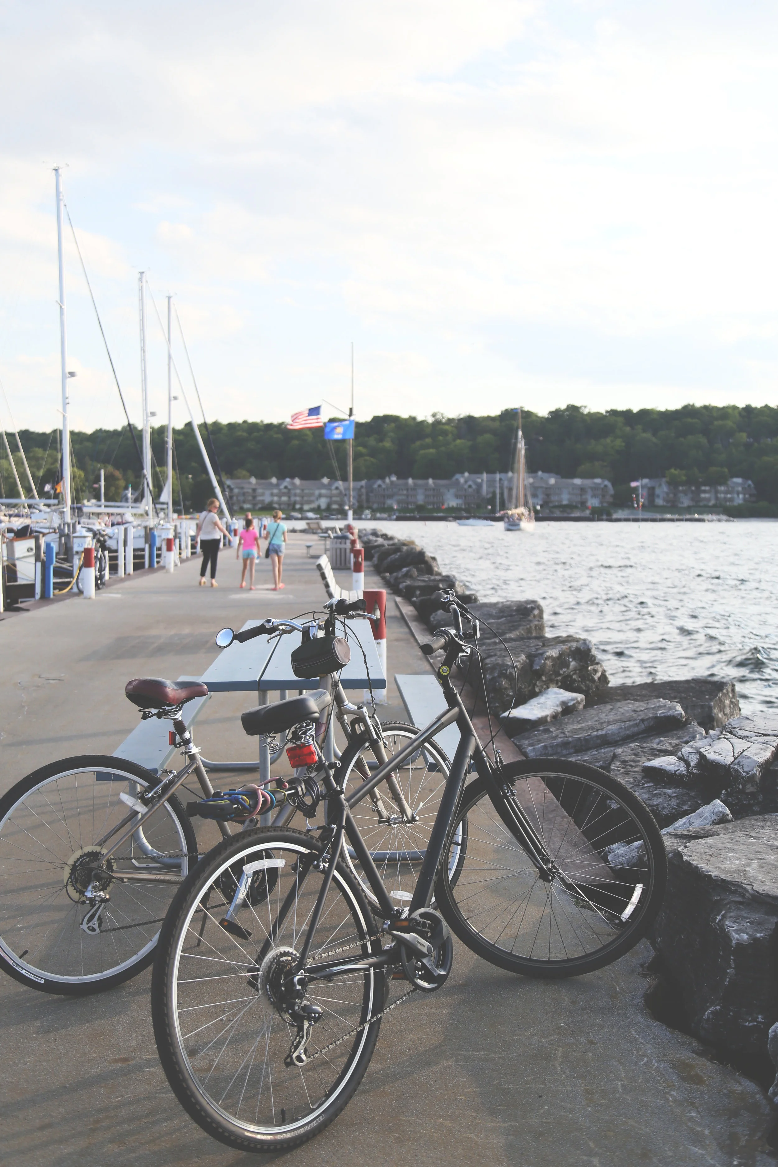 Boats and bikes. But look at that light!