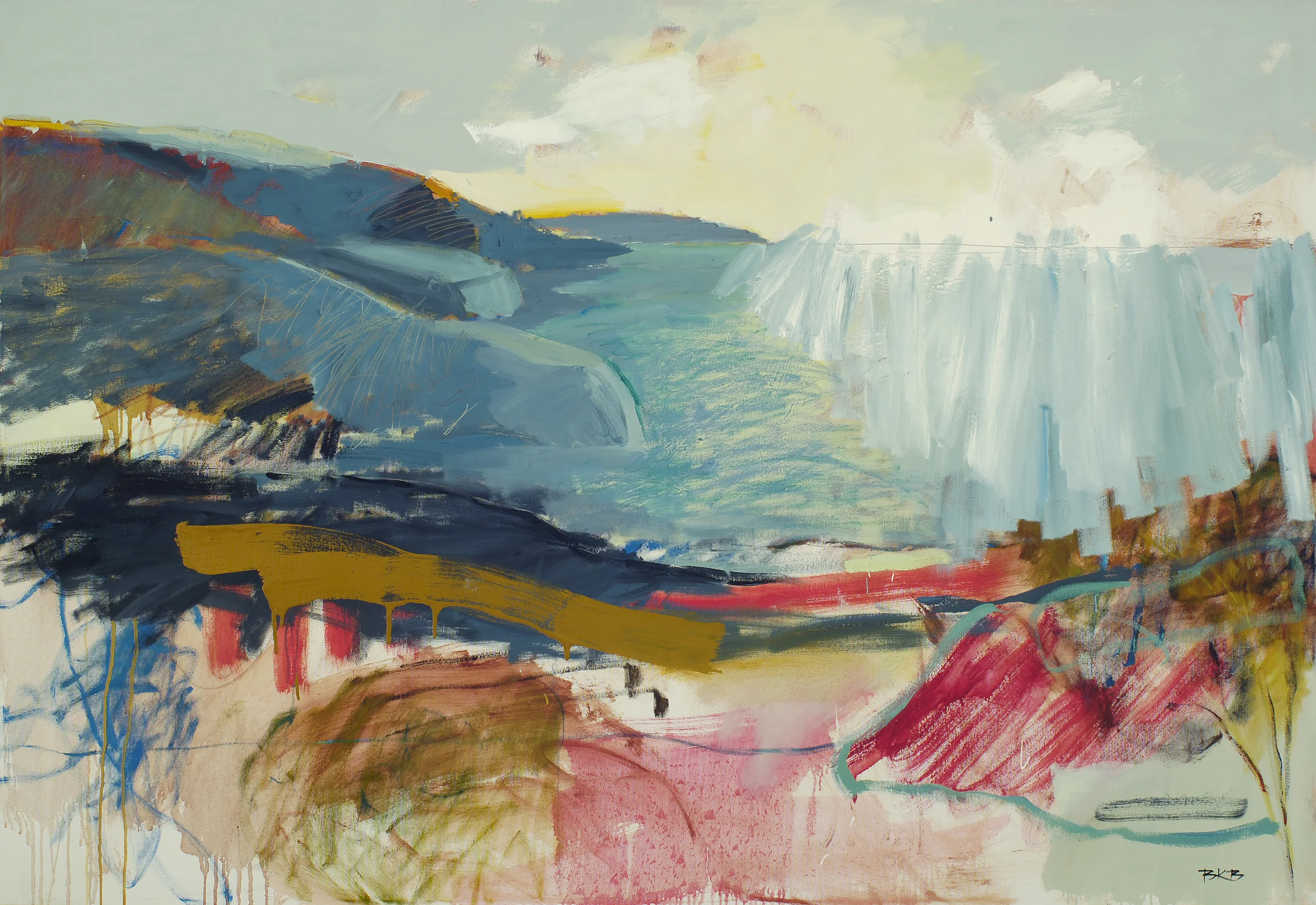 "Morning Hike," 44" x 64".