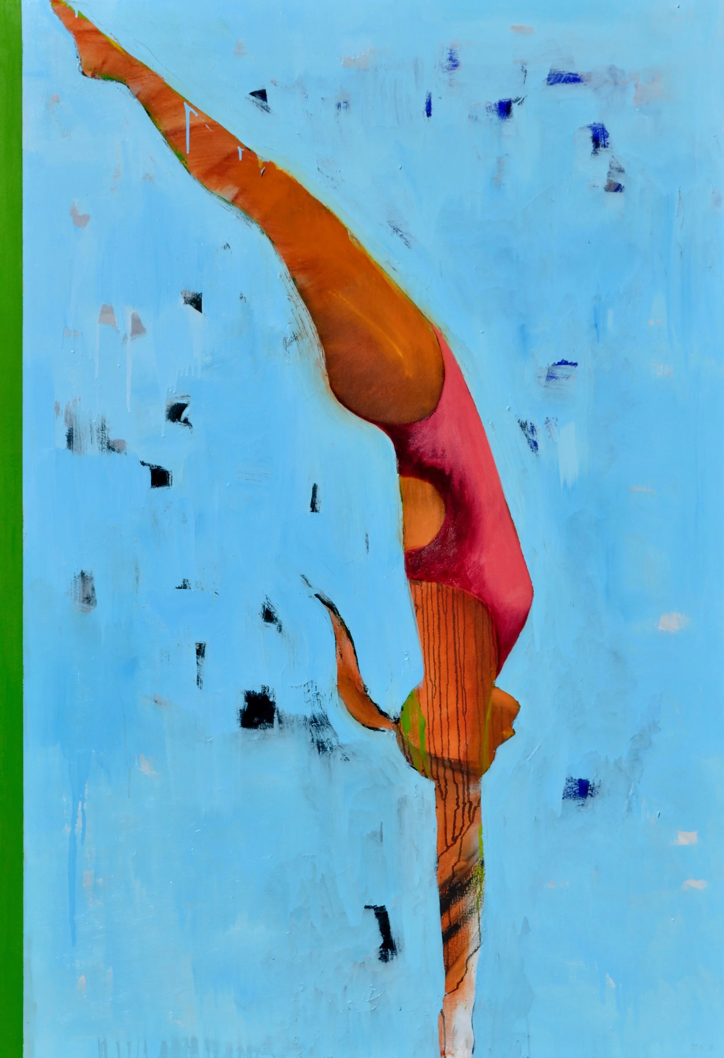 "Diver," 64" x 42", Studio.