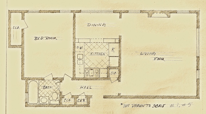 > Great floor-plan, windows face E and N