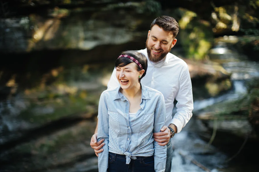 Caroline & Corey | Hocking Hills, Ohio Engagement