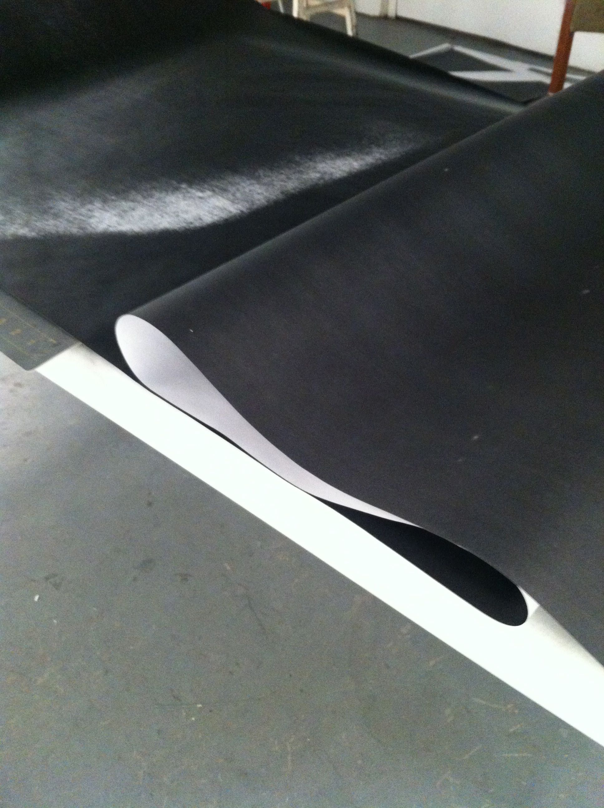 February 2014: Preparing prints 12 feet long for upcoming thesis installation!
