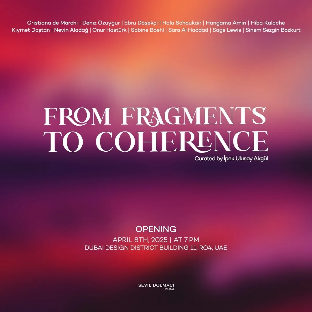 ✨From Fragments to Coherence opens tomorrow in Dubai @sevildolmacigallery 
I wish I could be there, but I&rsquo;m very happy to see this work share the space in such great company, thoughtfully curated by @ipekulusoyakgul and beautifully installed by