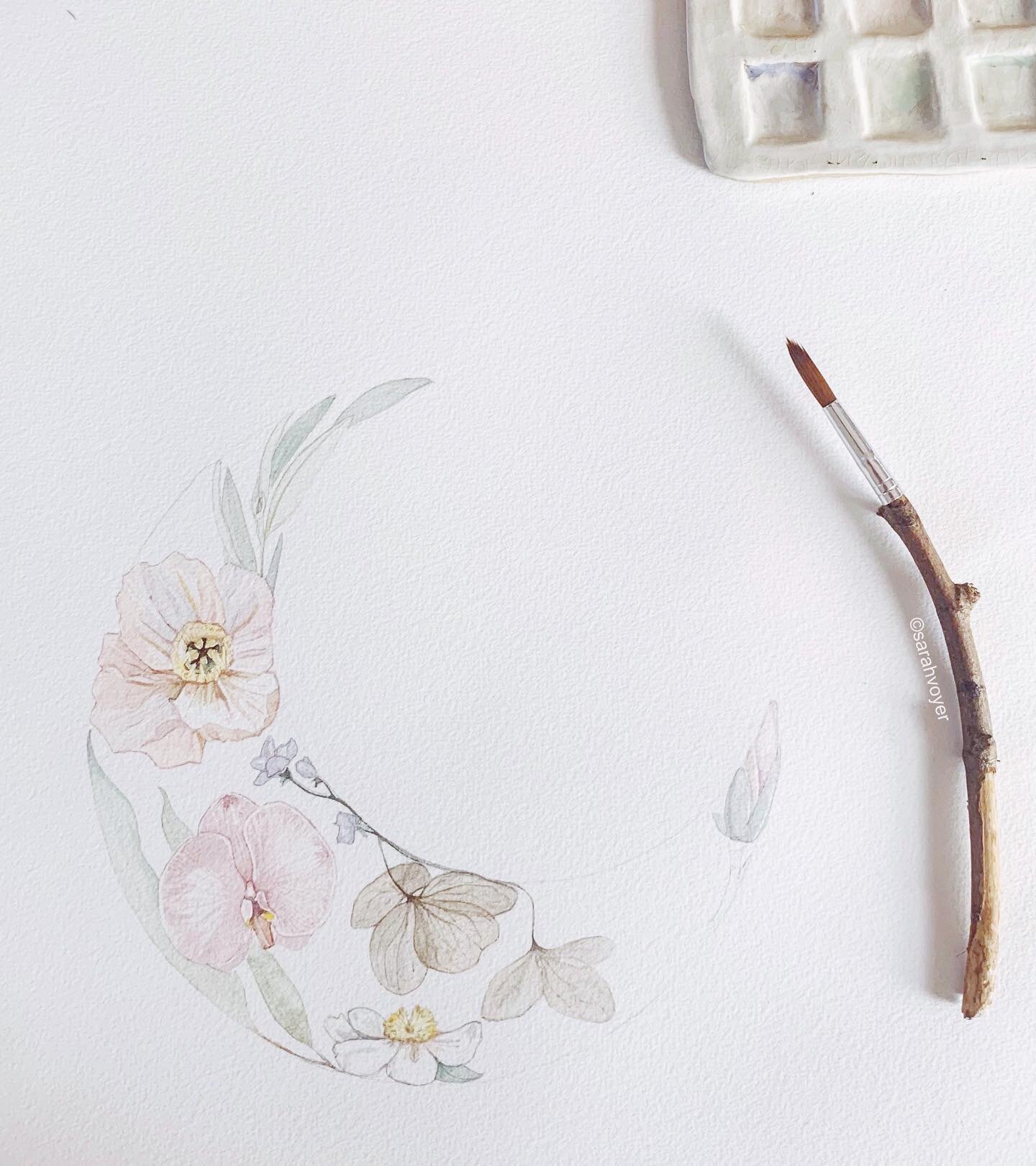 Progress on this floral moon 🌸🌙