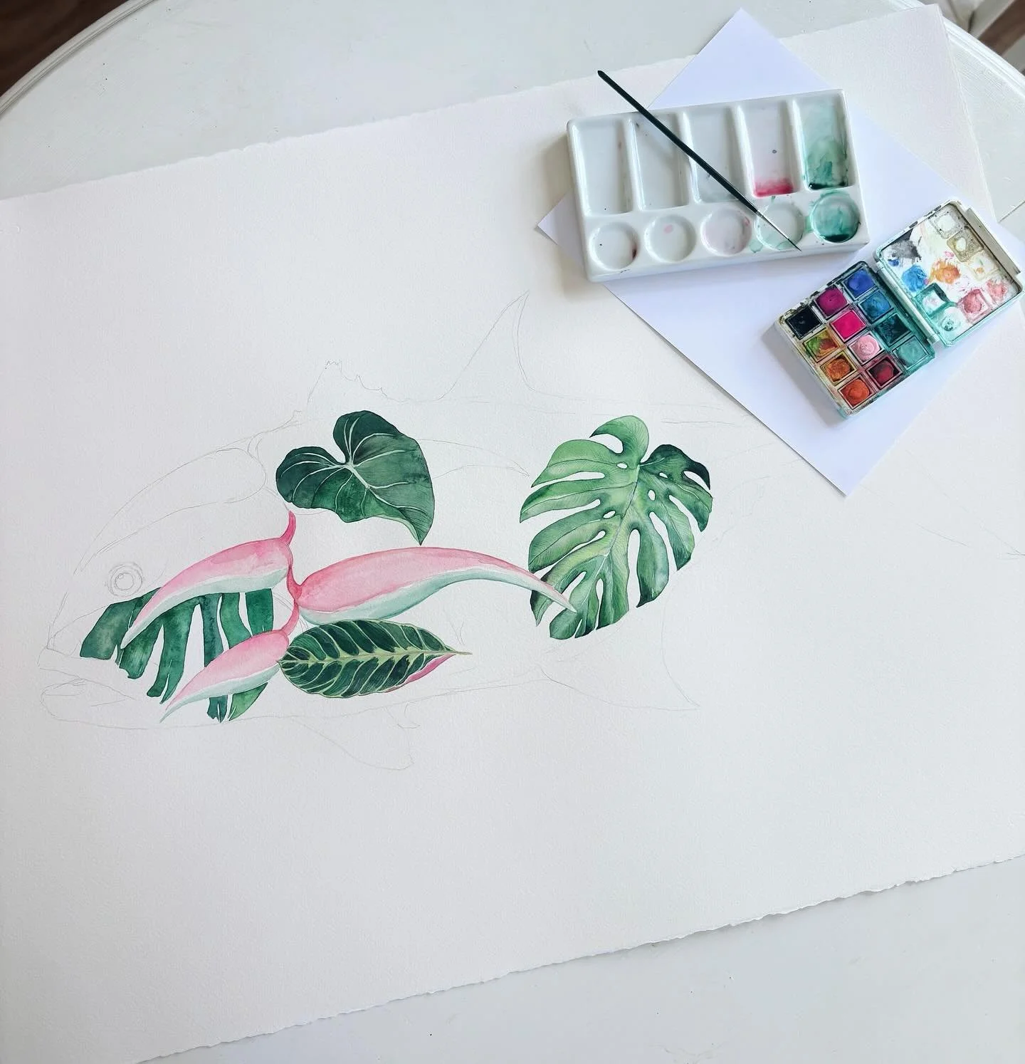 Something new 🐟 🌺 #ulua #watercolor