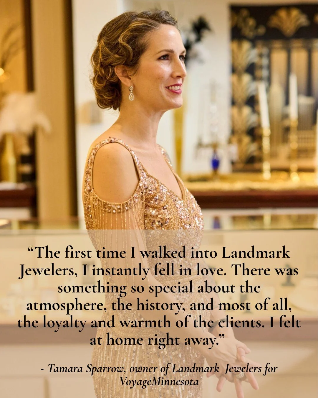 VoyageMinnesota interviewed Tamara on all things related to Landmark Jewelers, her start in the jewelry industry, and the challenges of owning your own business! If you would like to read the full article, we have that linked in our bio 🔗 
Thank yo