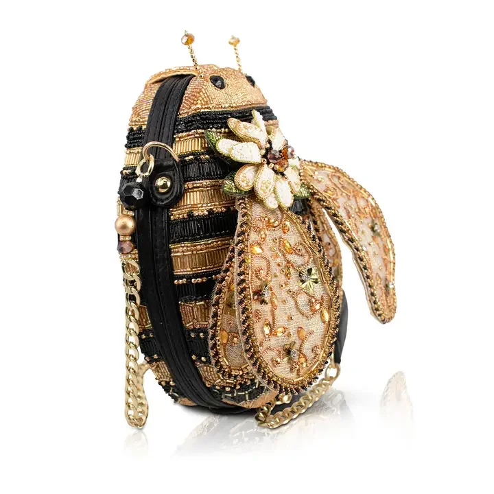 Sweet As Honey Bee Gold and Black Handbag