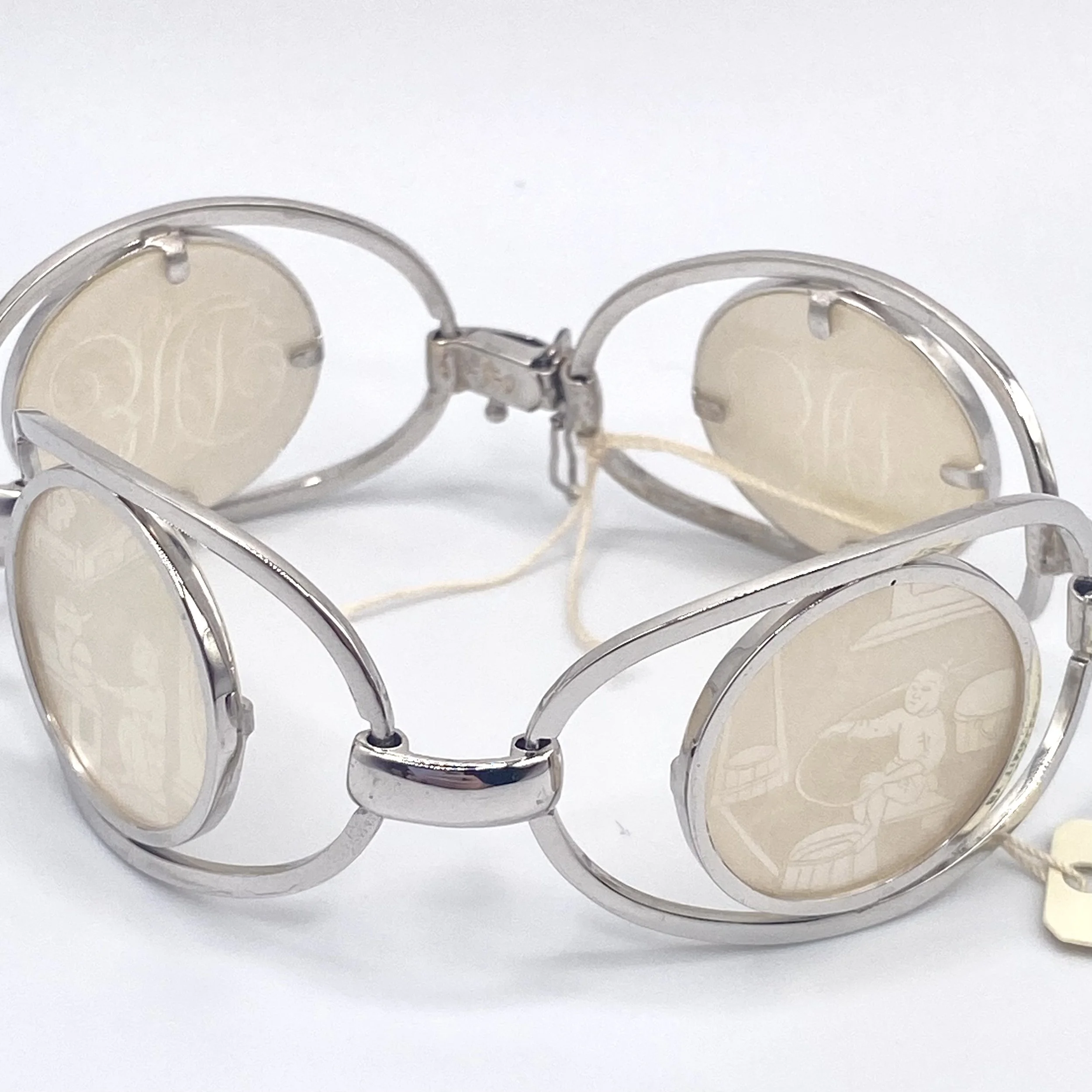 Antique Oval Gaming Counter 7" Linked Bracelet