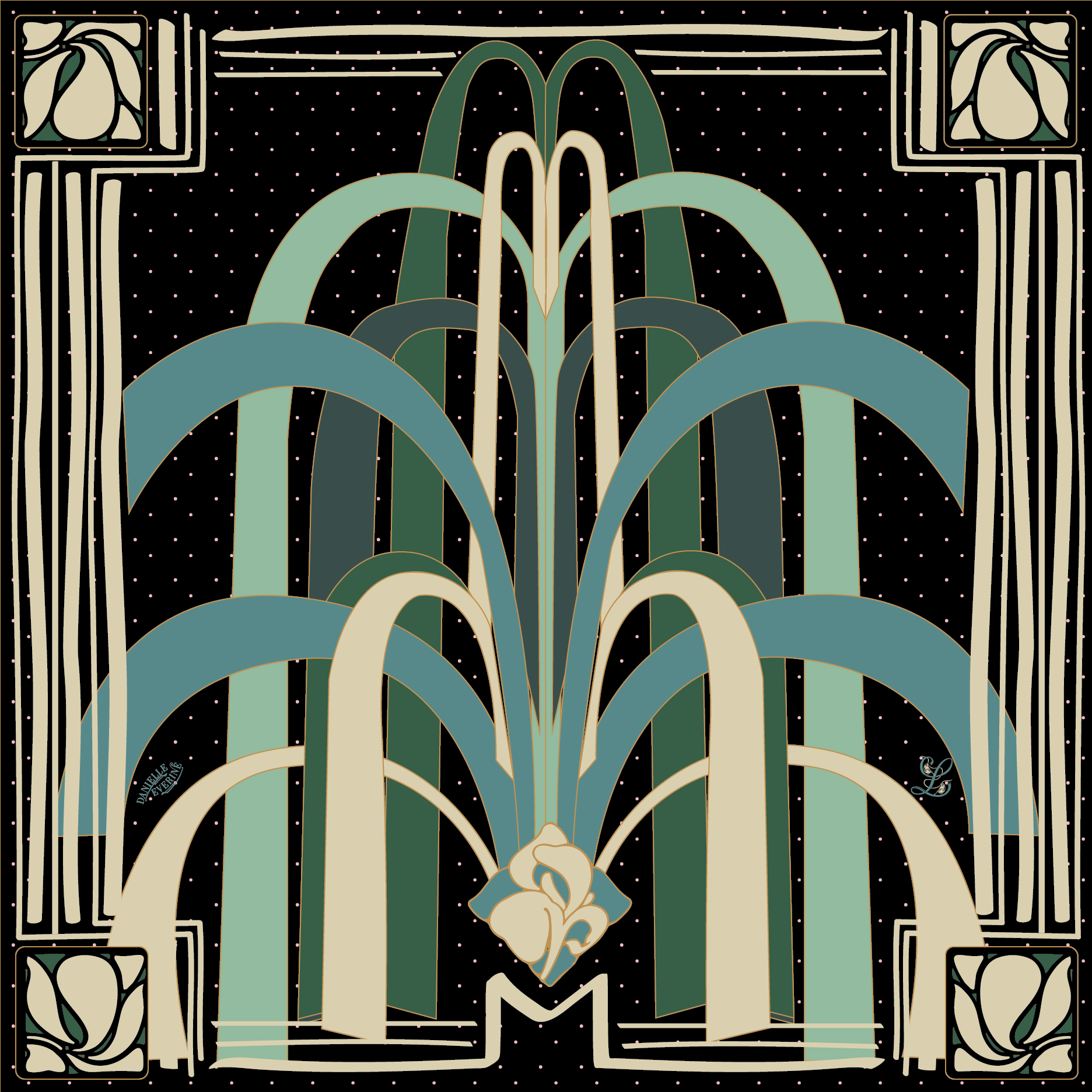 Landmark Scarf 26x26 Art Deco Fountain.png