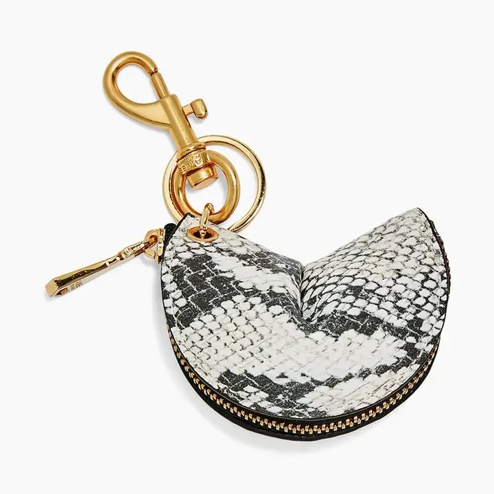 Vanilla Snakeskin Fortune Zip Charm