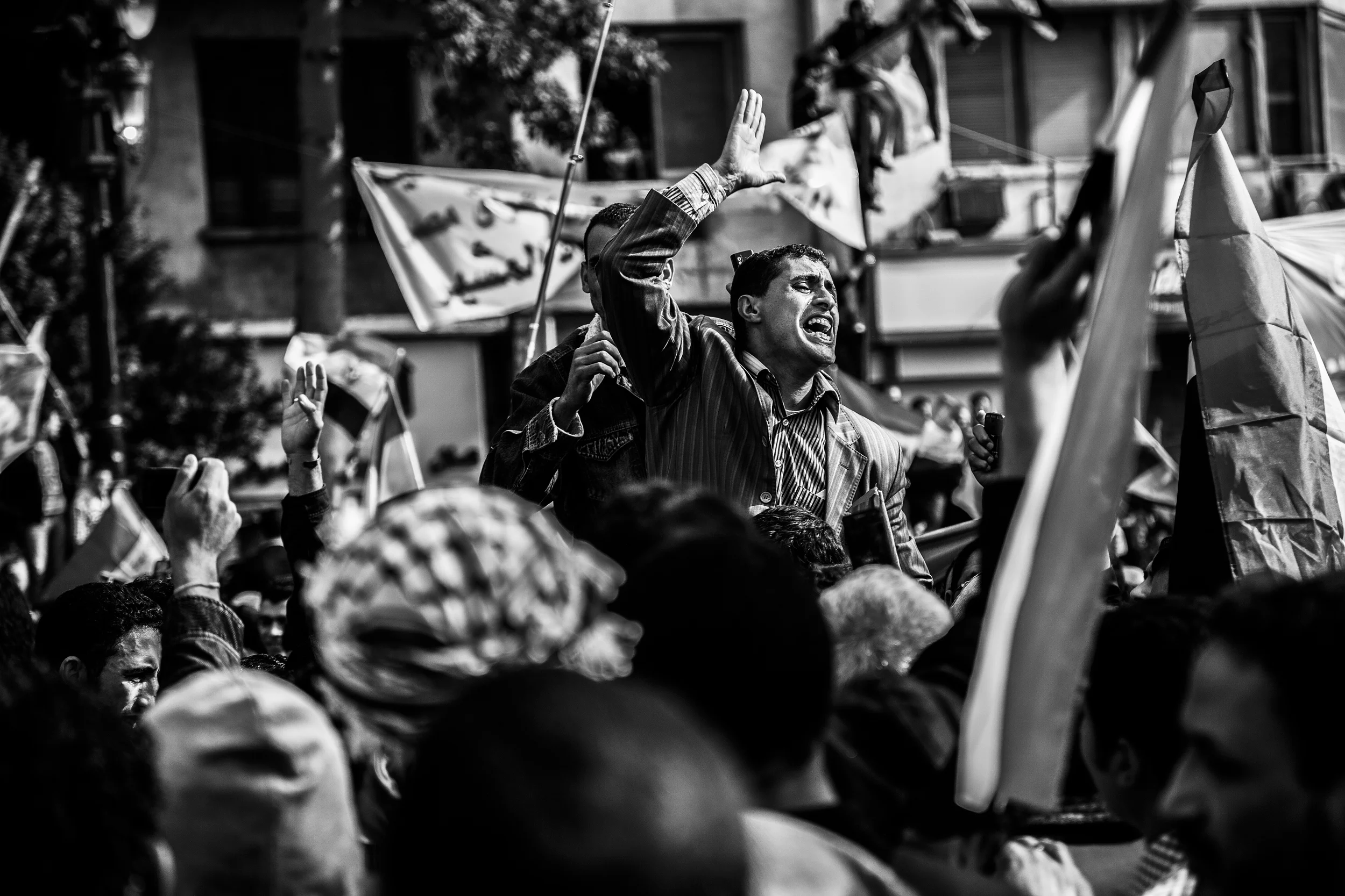 Protesting in Tahrir Square