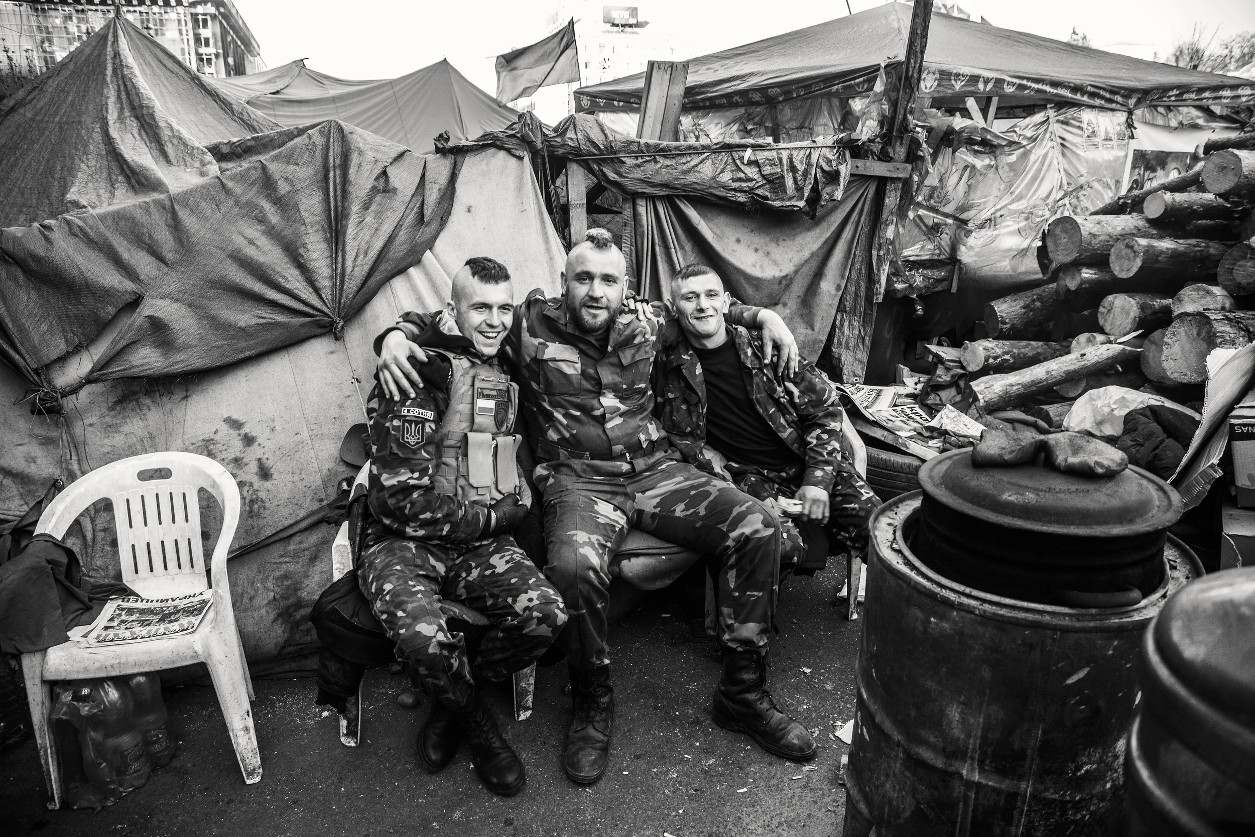 Buddies Defending the Maidan, Kiev.
