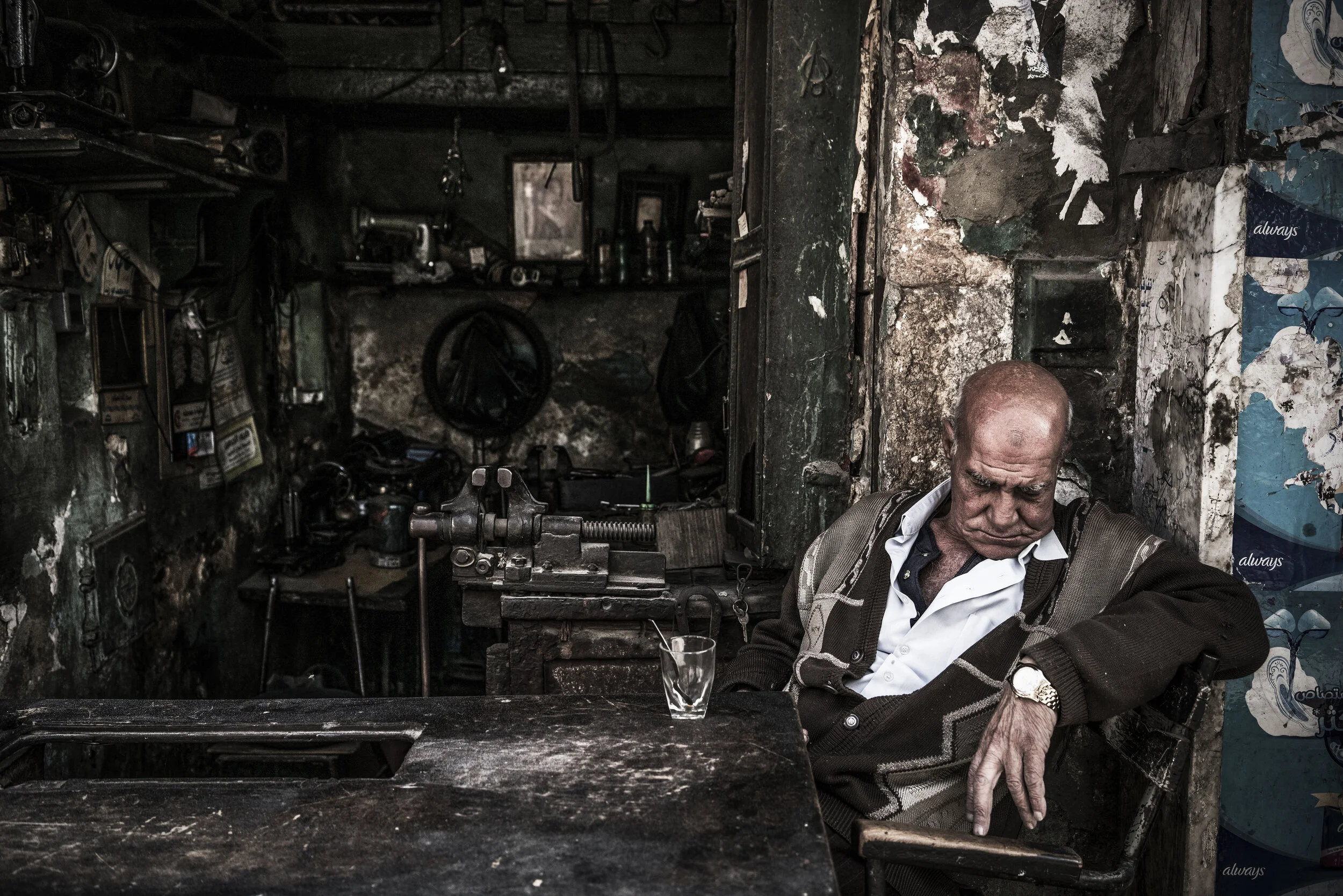 Sleeping in Khan al Khalia Desaturated Web.jpg