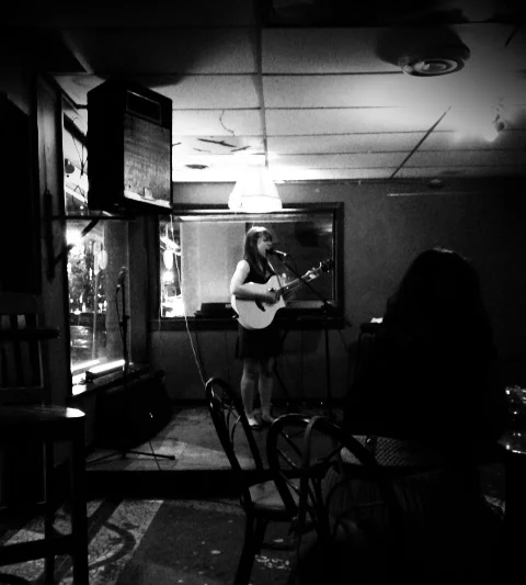 Black and white artsy photo at Phog