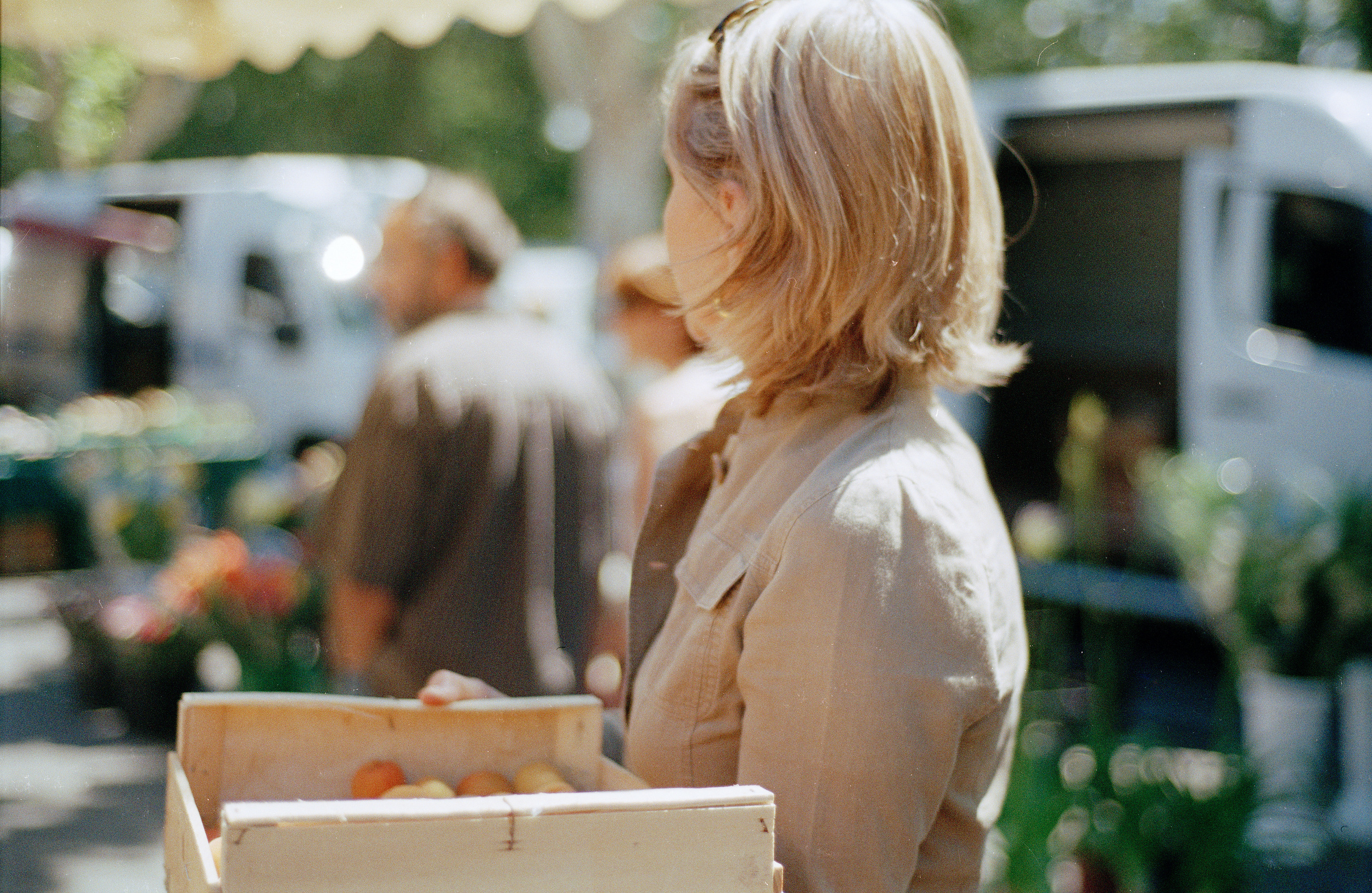 Laurence at the Farmers Market