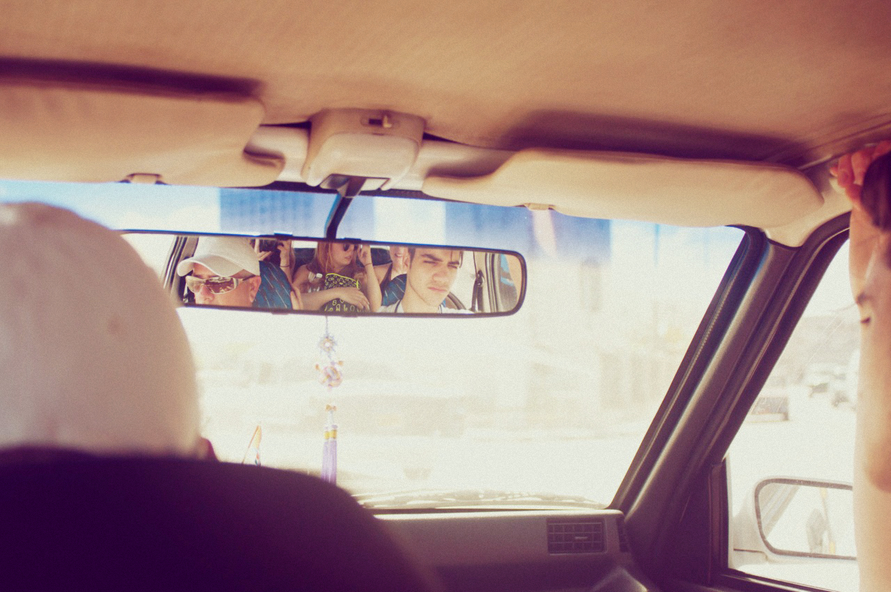 jeff in the front seat of the cab