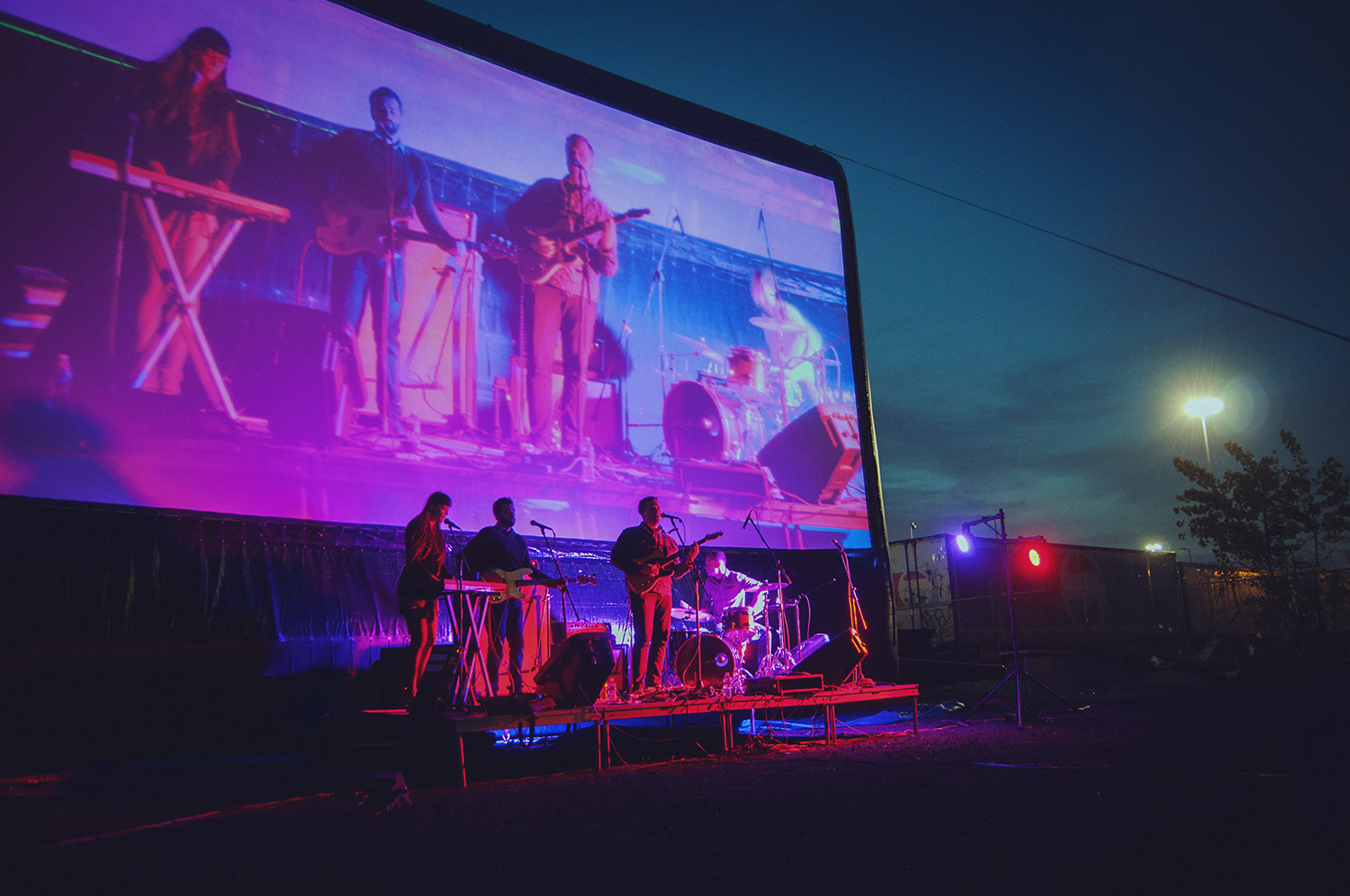 Rumors Performing for Rooftop Films