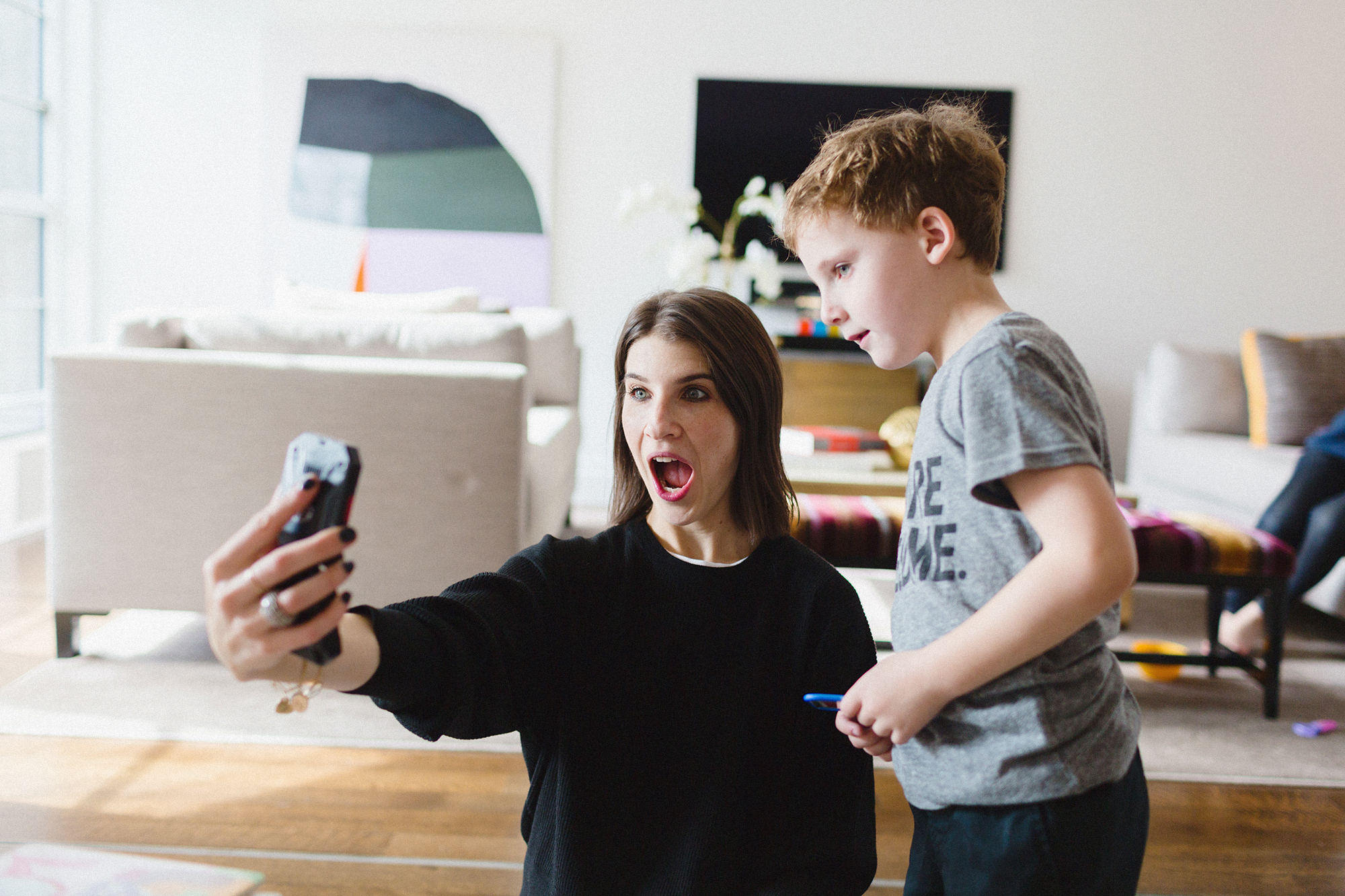 Rachel Blumenthal with Son, Griffin