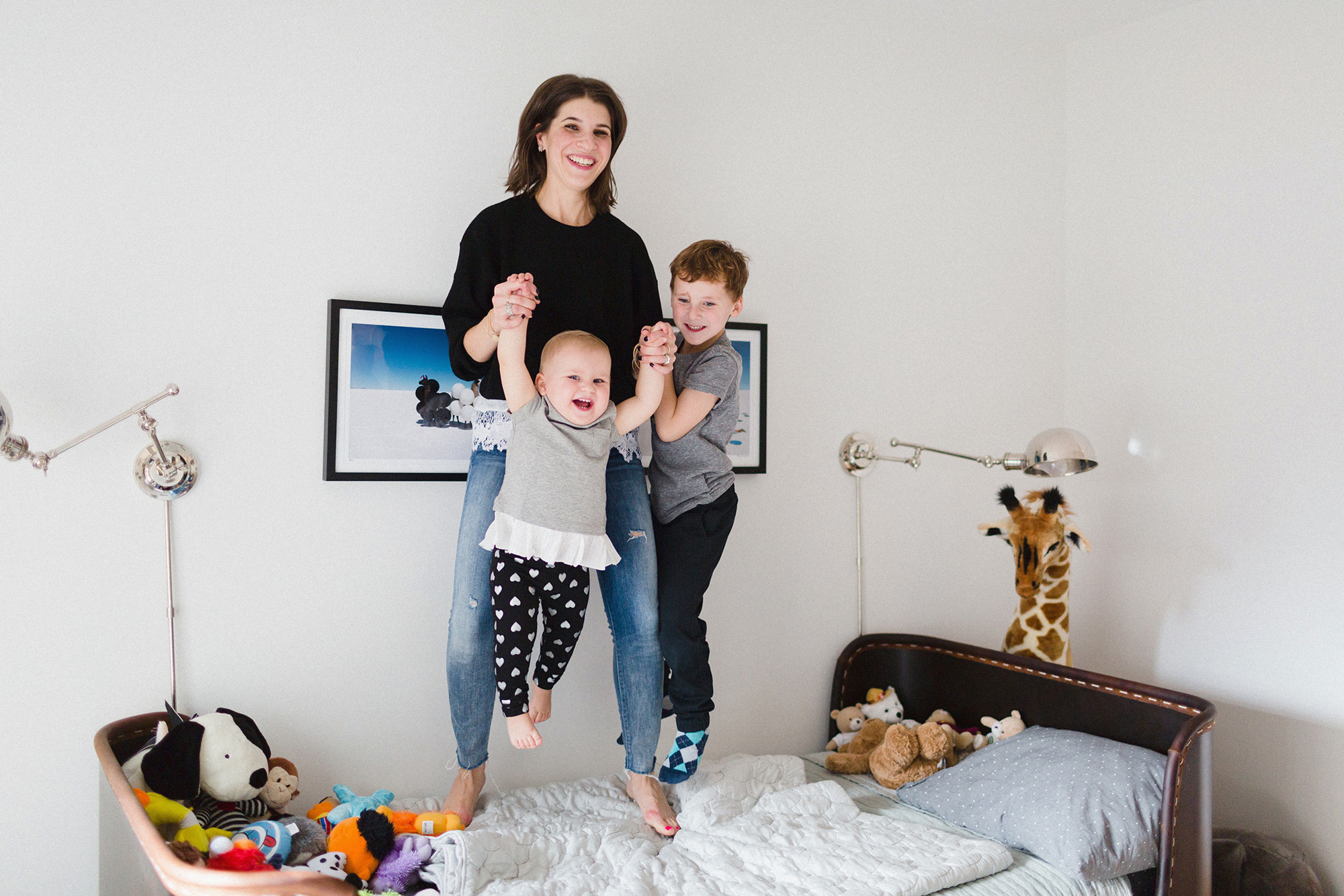 Rachel Blumenthal with Kids, Griffin and Gemma