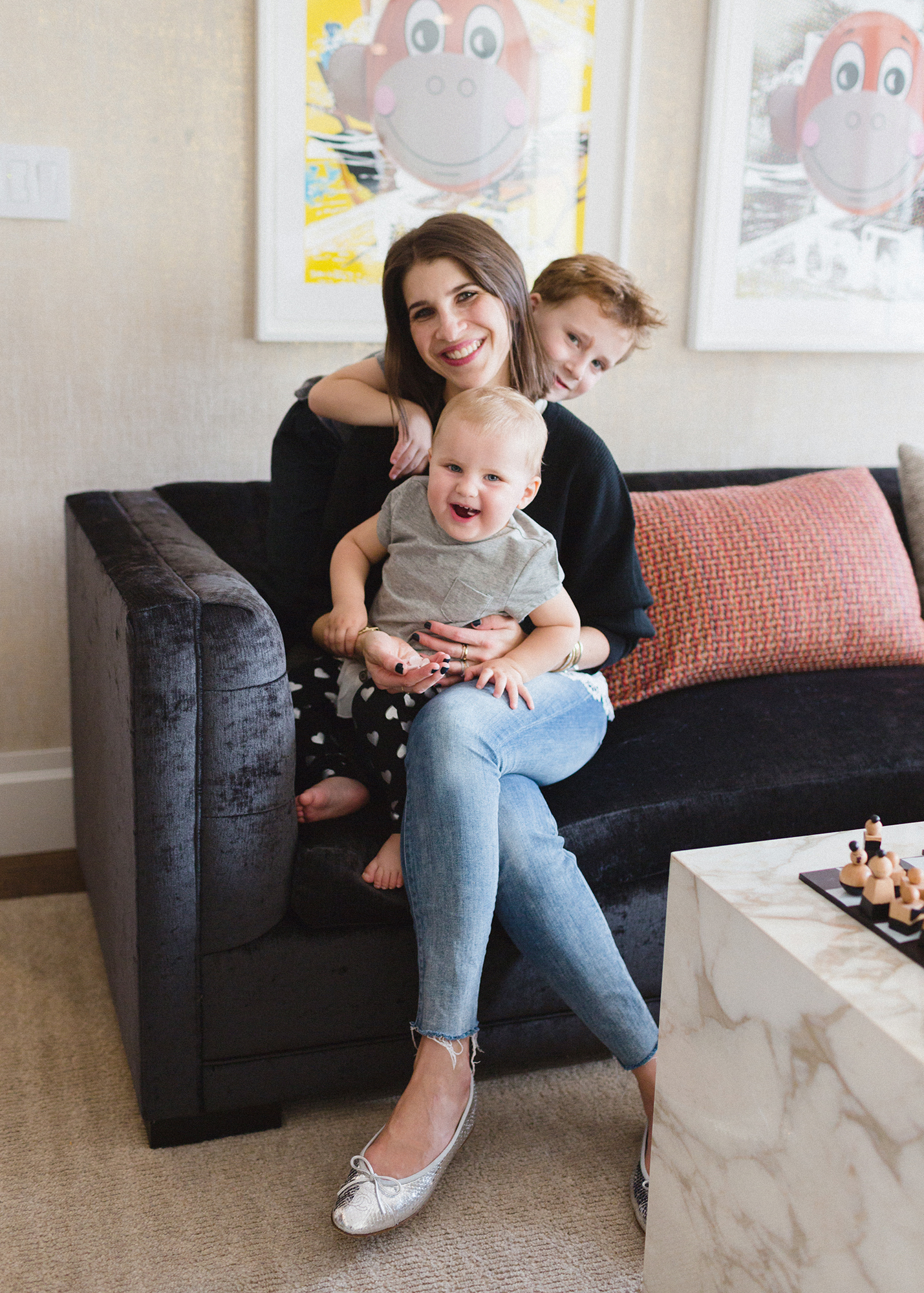 Rachel Blumenthal with Kids, Griffin and Gemma