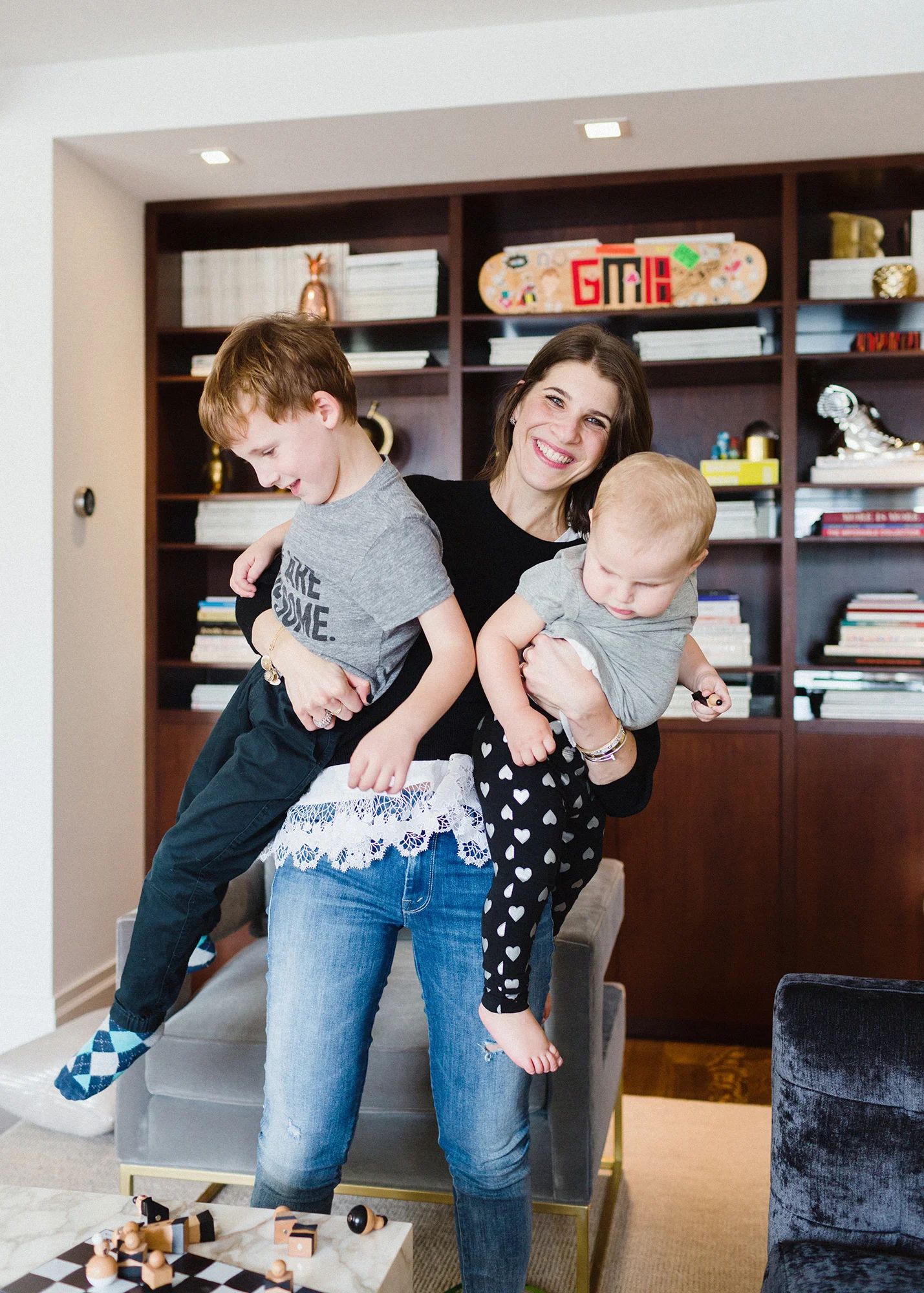 Rachel Blumenthal with Kids, Griffin and Gemma
