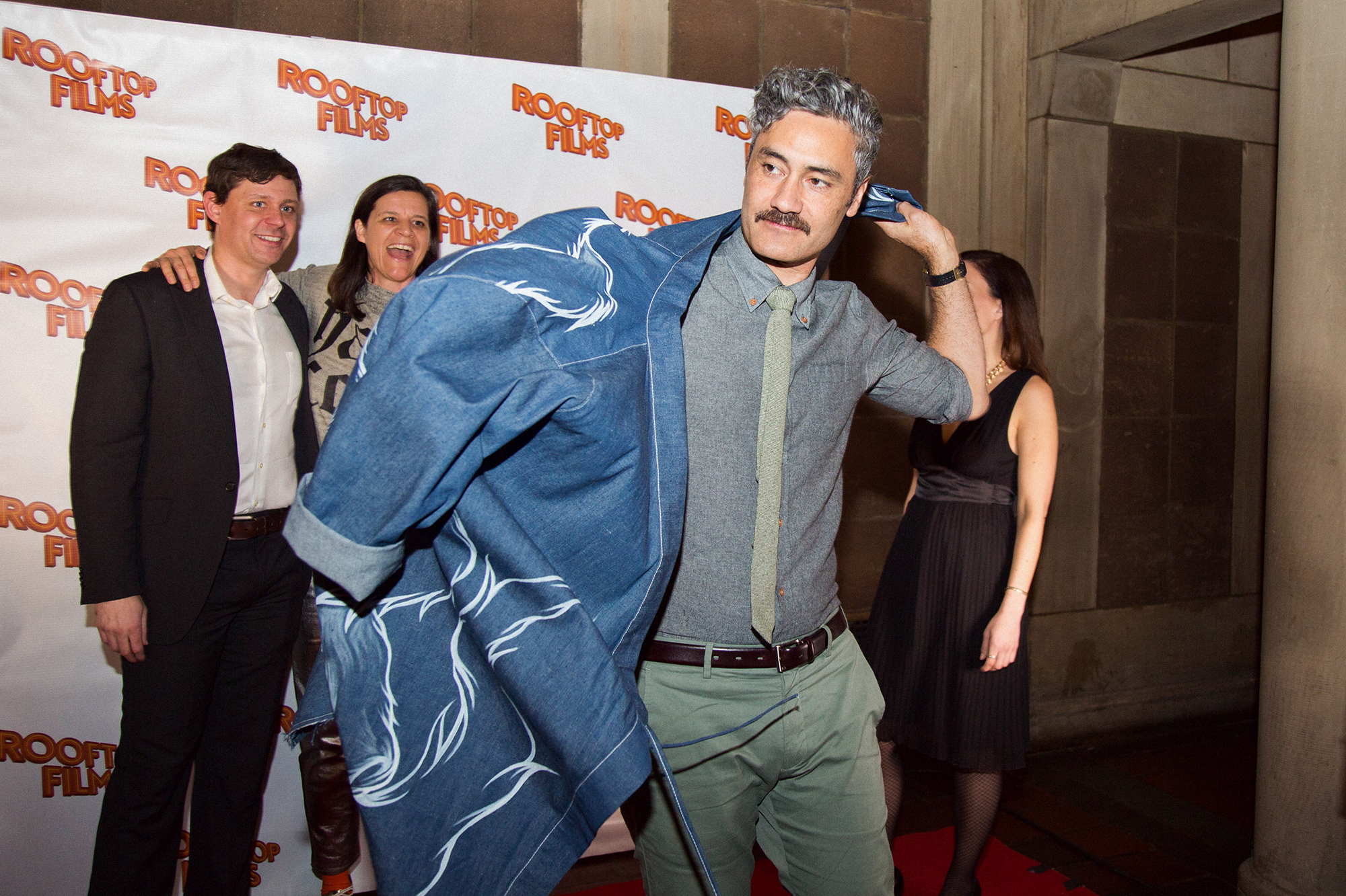 Taika Waititi with Dan Nuxoll, Kirsten Johnson, and Genevieve Hsiao-Yung DeLaurier