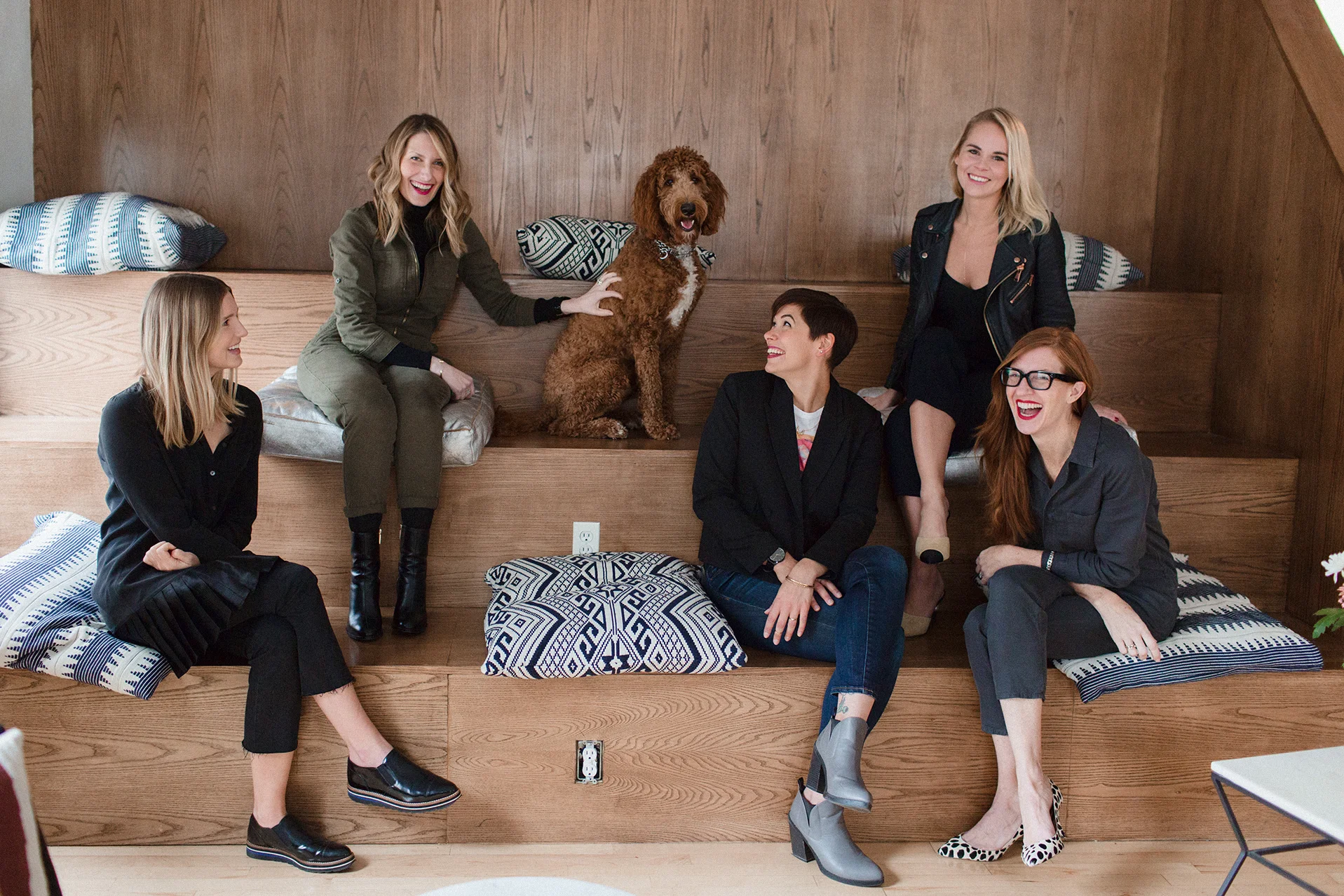 Olivia Froislie, Melissa Liebling-Goldberg, Becca Enman, Suzie Tompkins, and April Uchitel