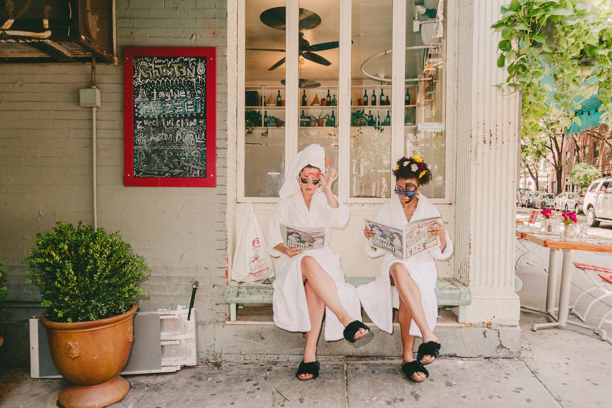 Sara Sylvester & Eryn Ammons in Elemis Face Masks