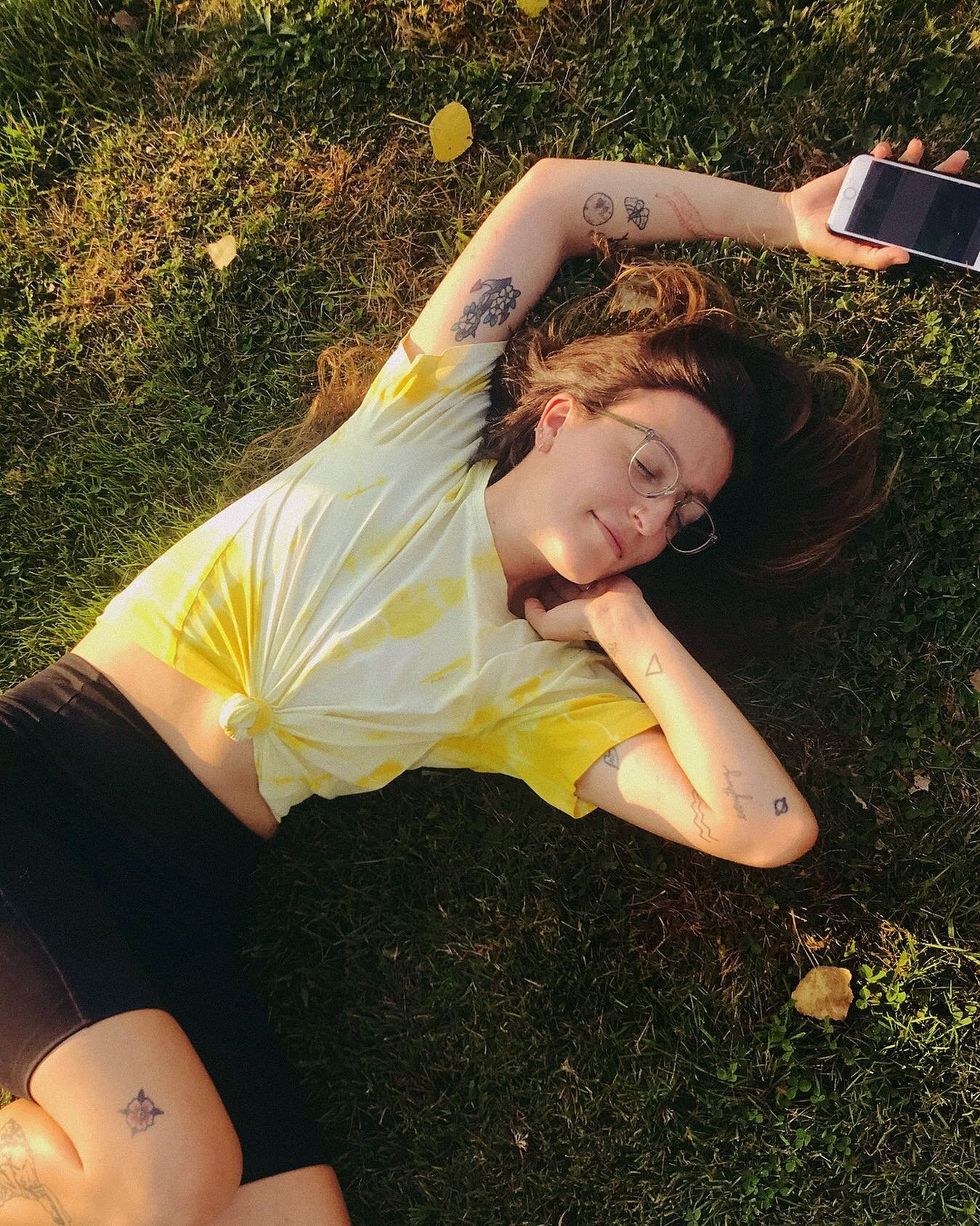 This is a photo from September. ☀️ I was crying in the yard / in the sun / for about an hour before Tommy came and snapped this photo. I don&rsquo;t think he knew I&rsquo;d been crying, staring into my phone thinking about all of the things I was mis