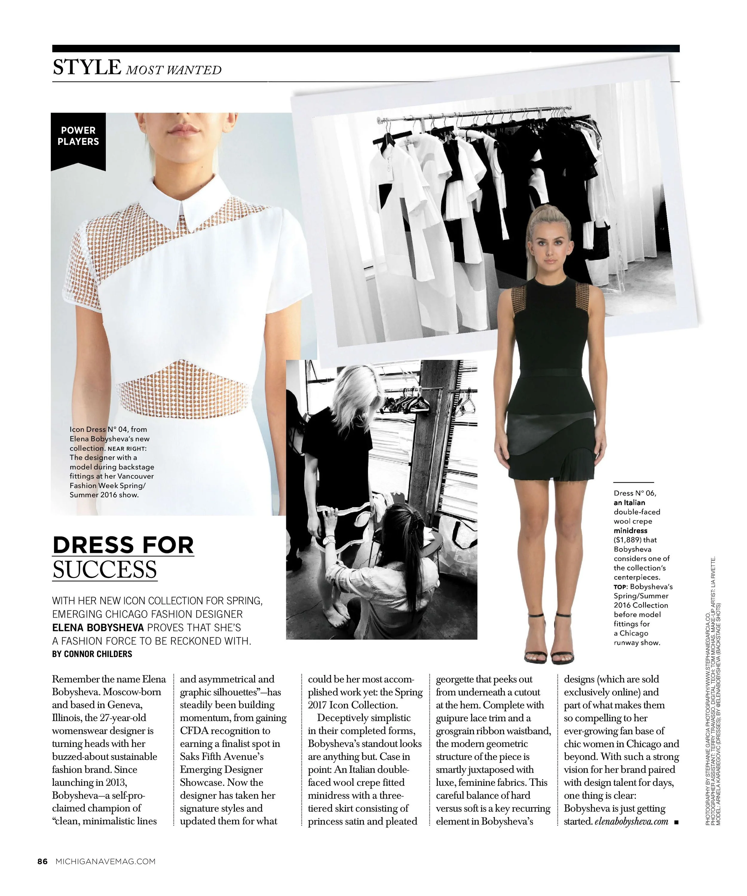MICHIGAN AVENUE MAGAZINE INTERVIEW