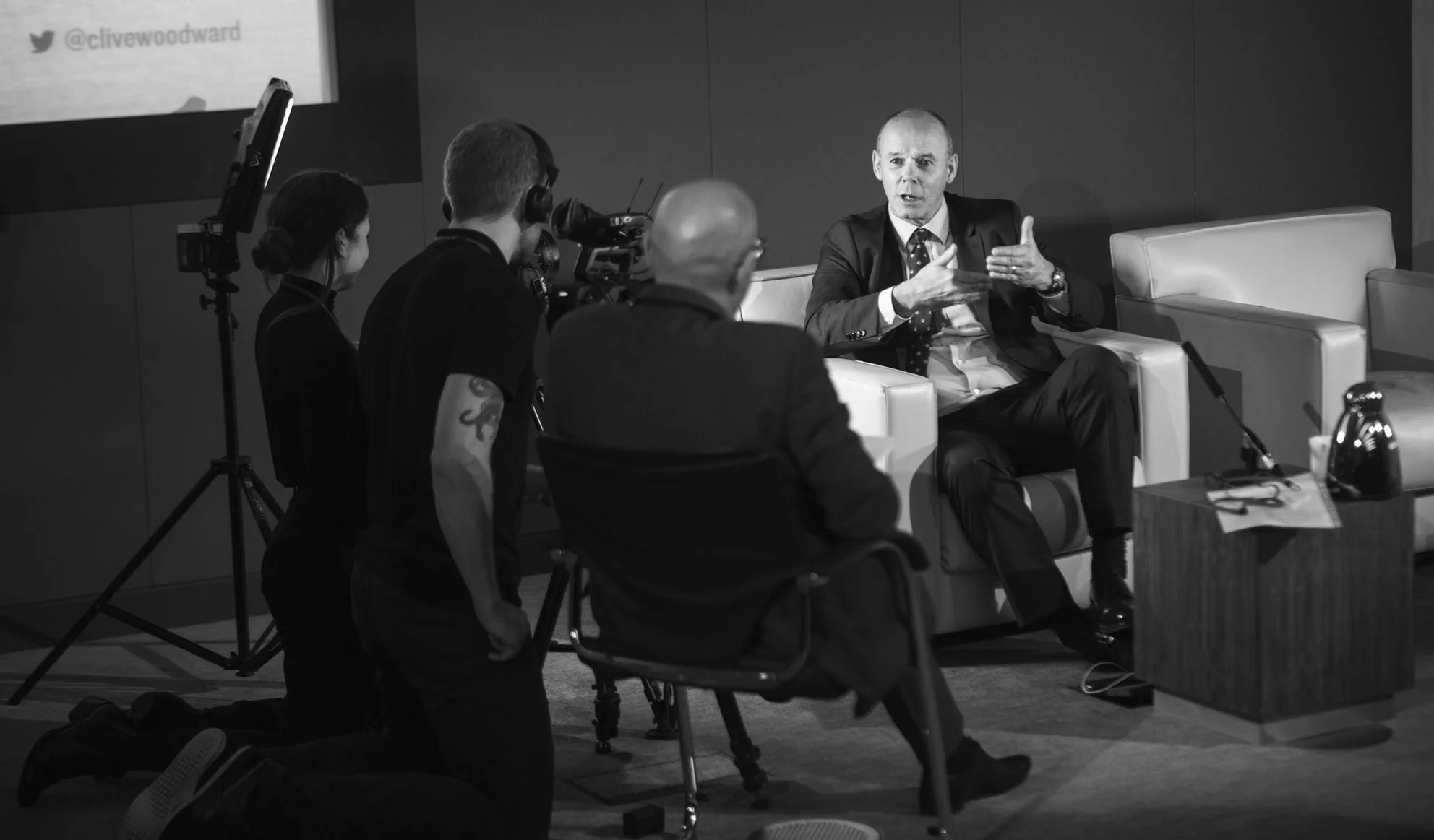 Sir Clive Woodward interviewed.