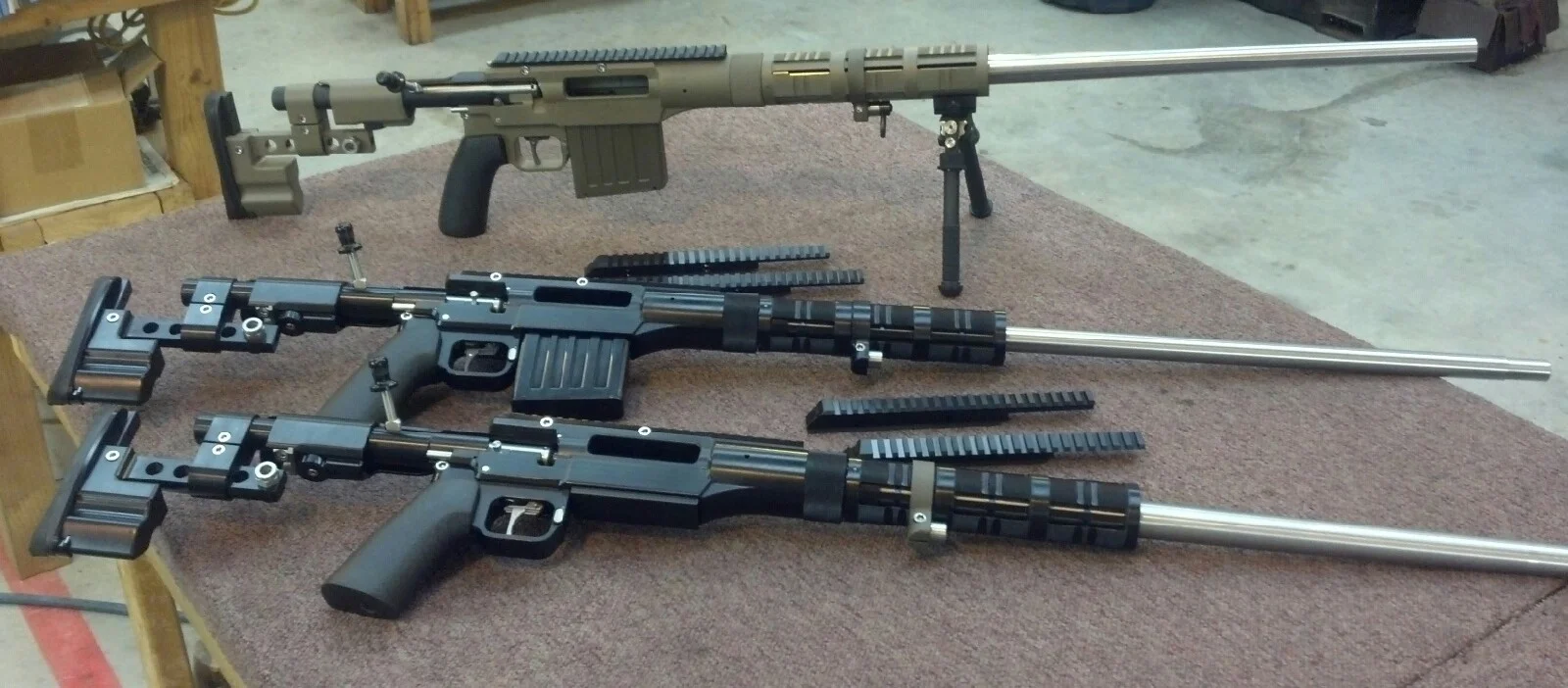 “The First Three.” Prototype Tubb Guns, 2015.