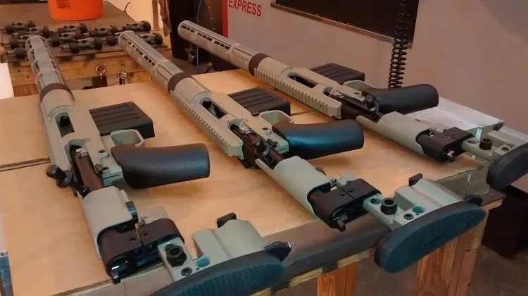 Culmination of innovative thinking and craftsmanship, completed Tubb Gun Receiver Assemblies ready for a new home.
