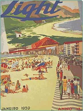 Revista da Light com a praia de Copacabana na capa