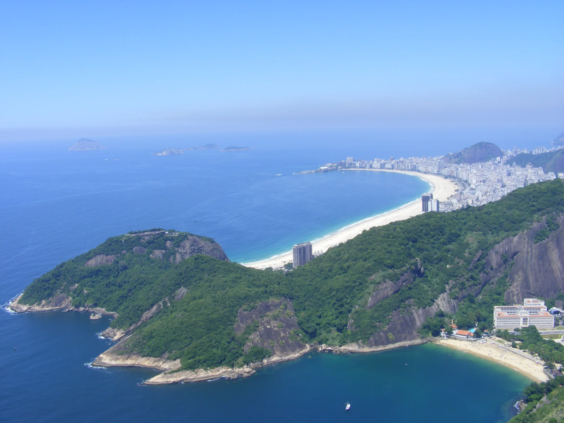 Vista da área da Praia de Copacabana