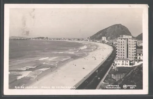 Foto da Praia de Copacabana nos anos 30