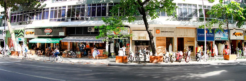 A Galeria River fica na Rua Francisco Otaviano 67