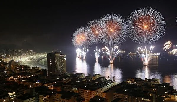 Réveillon na Praia de Copacabana 2014 - Queima de fogos