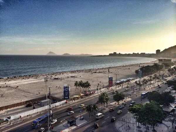 Praia de Copacabana em janeiro 2014